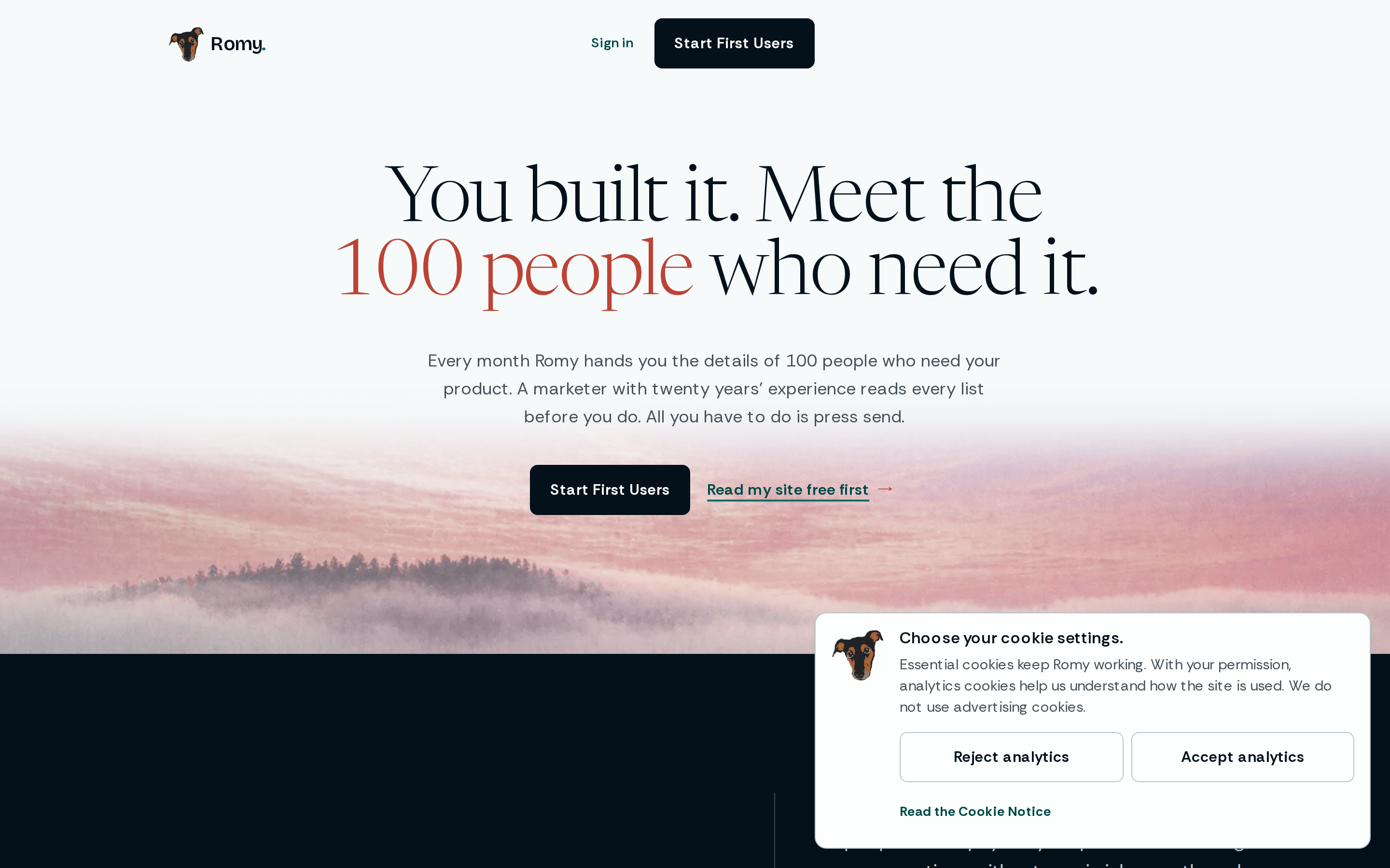 Romy — hero