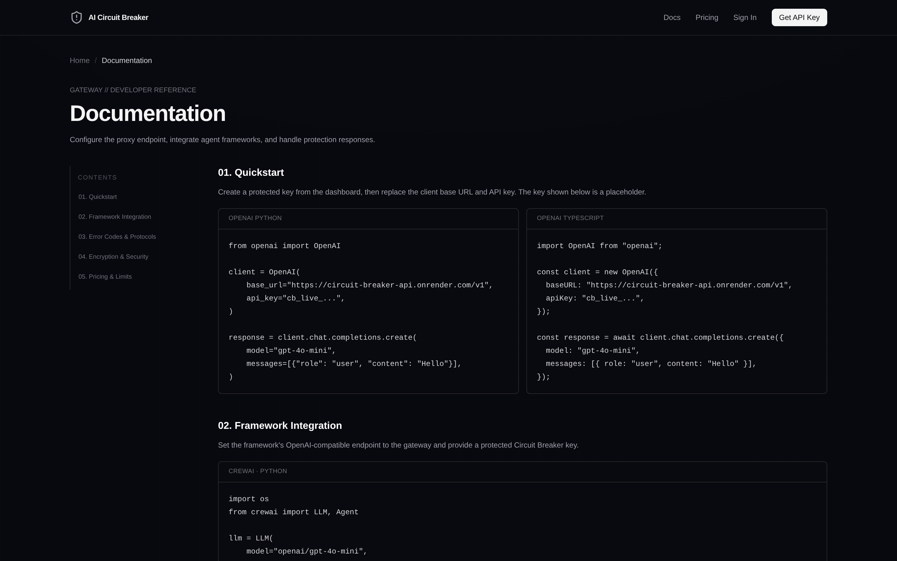AI Circuit Breaker — docs