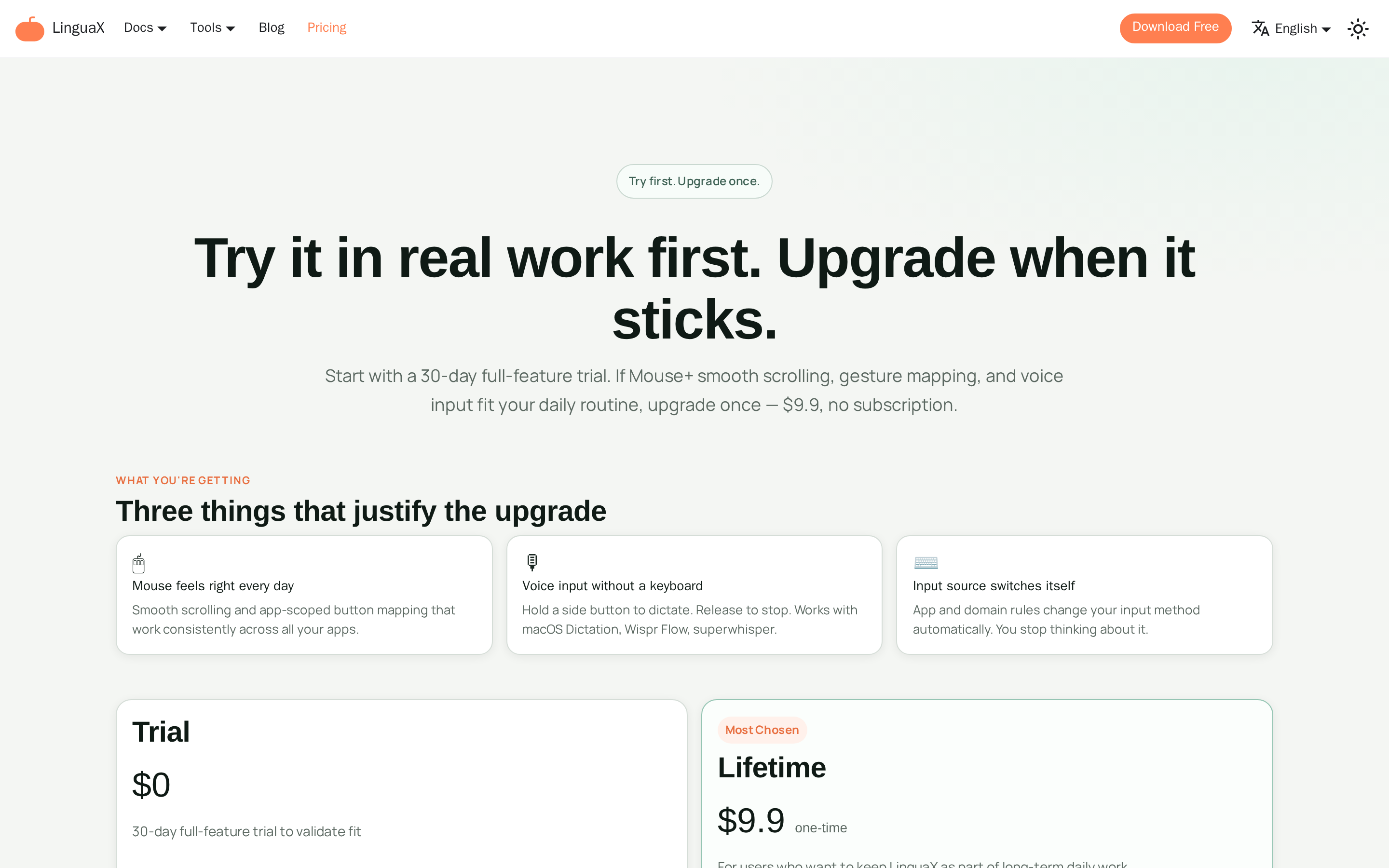 LinguaX — pricing