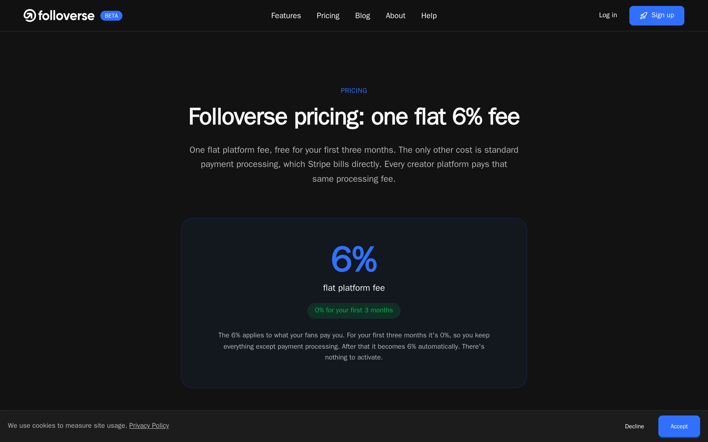 Folloverse — pricing