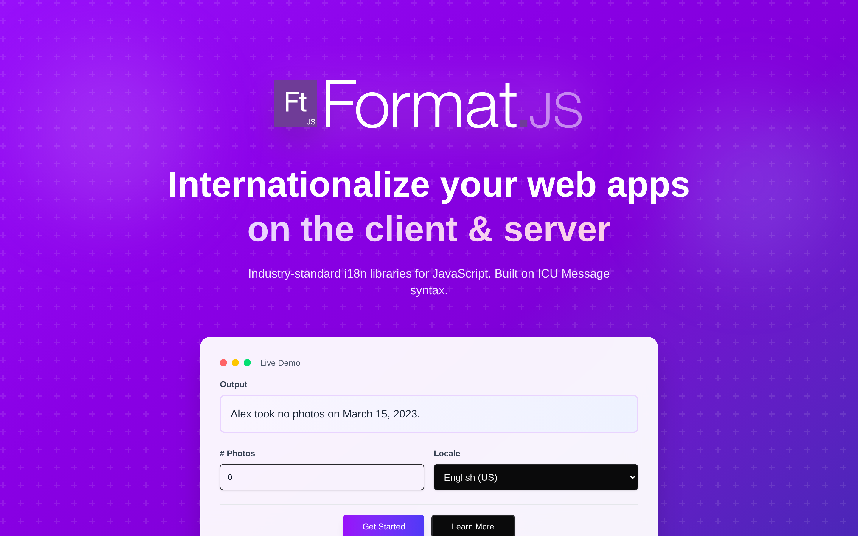 FormatJS — hero