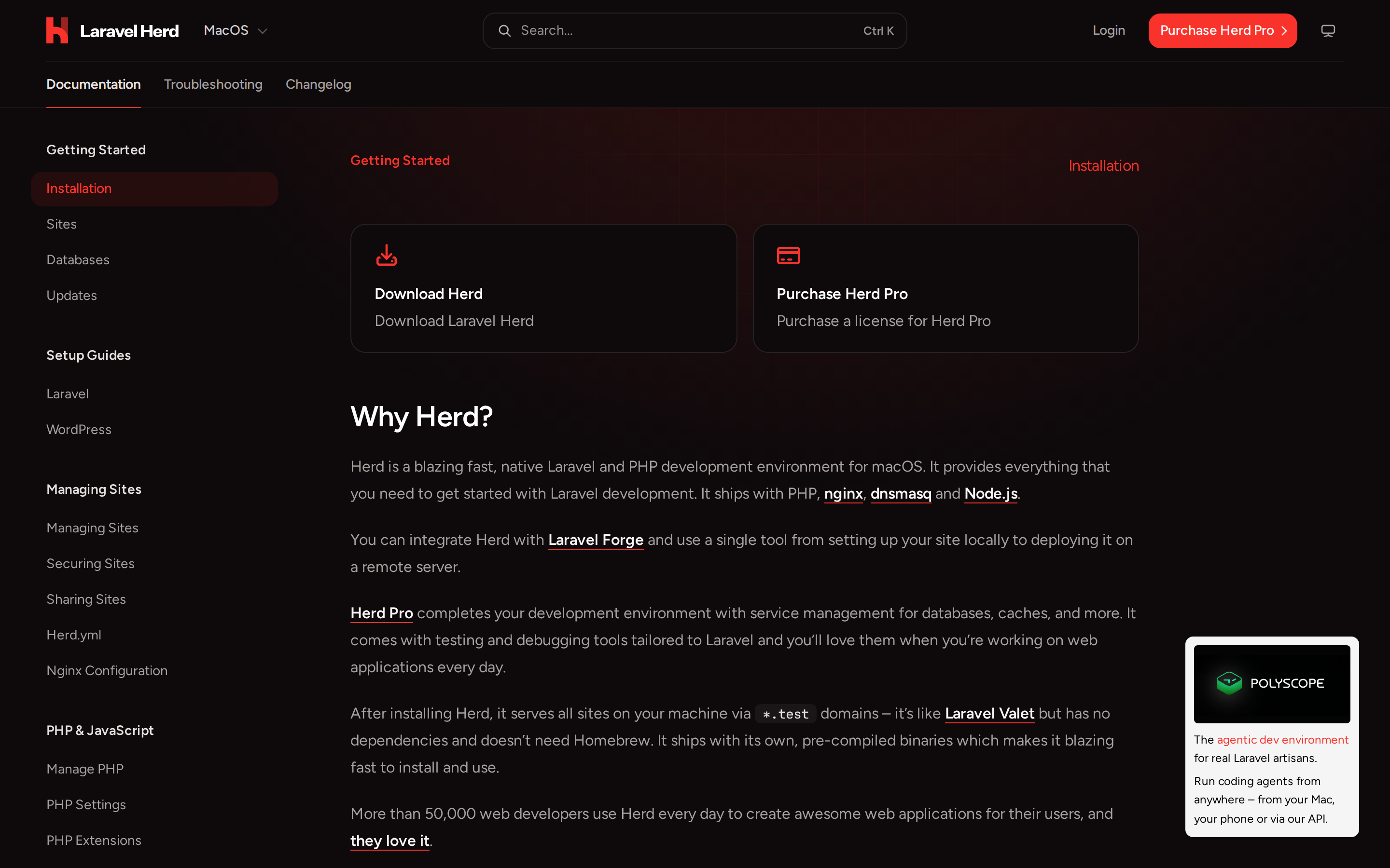 Laravel Herd — docs