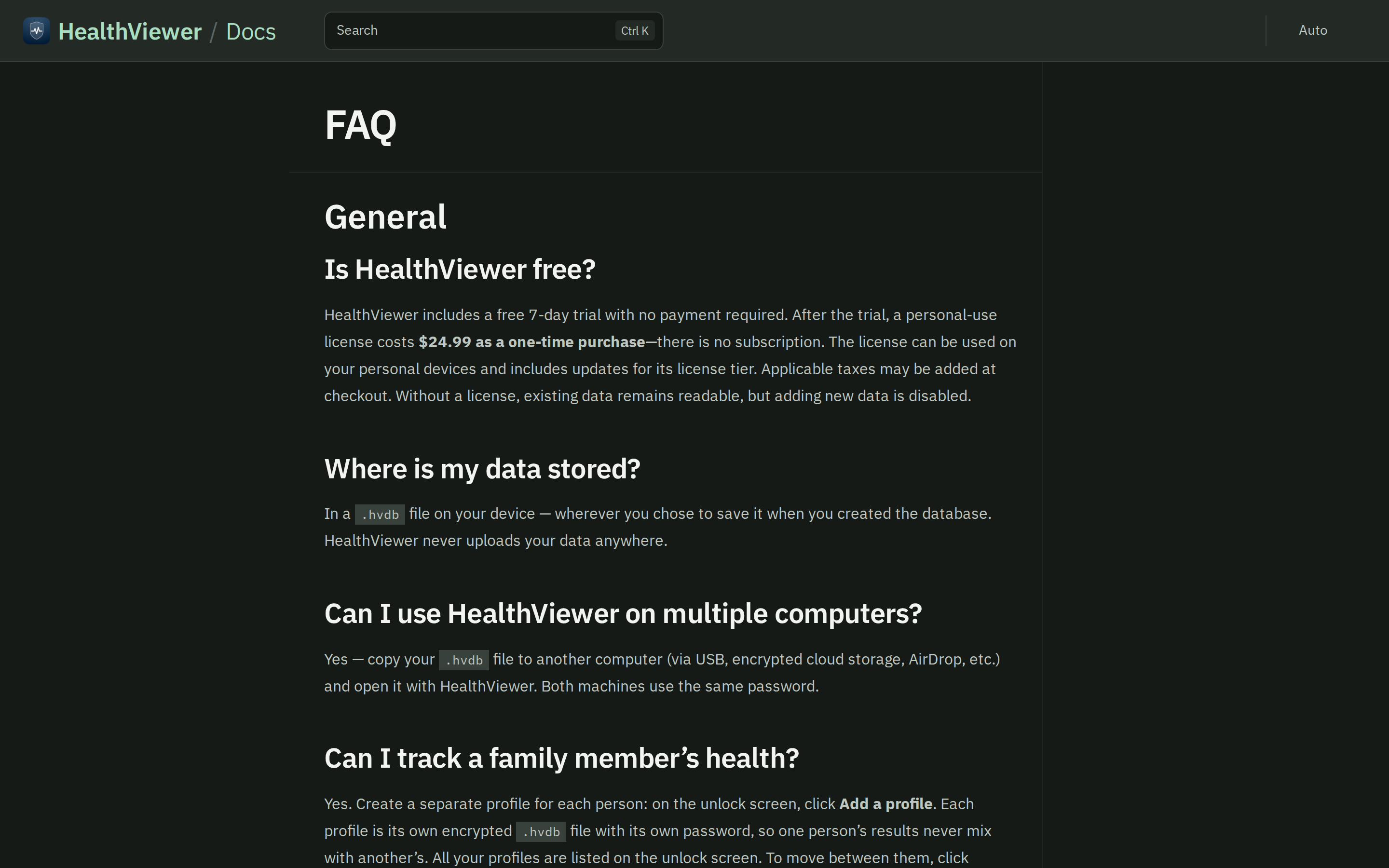 HealthViewer — docs