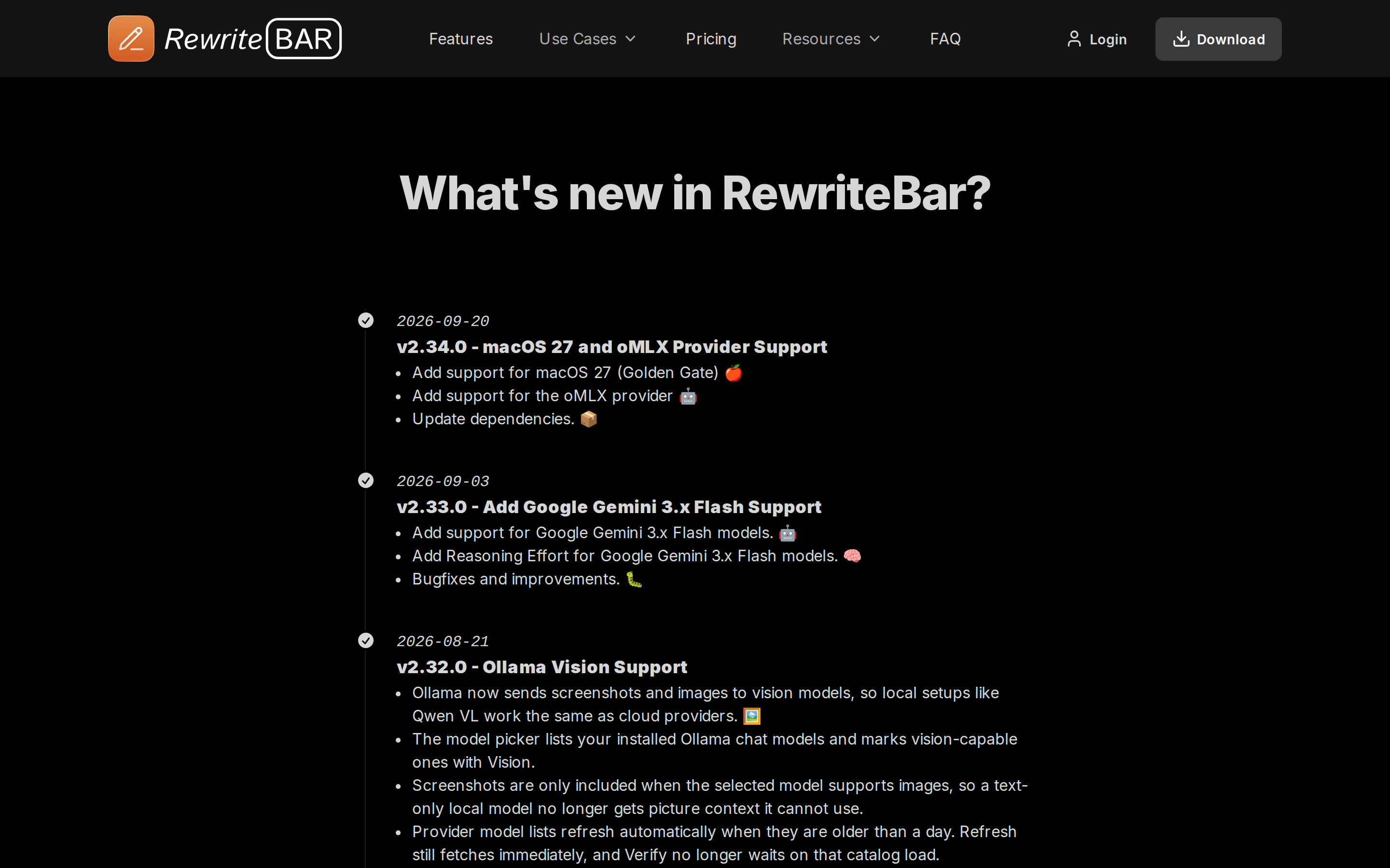 RewriteBar — changelog