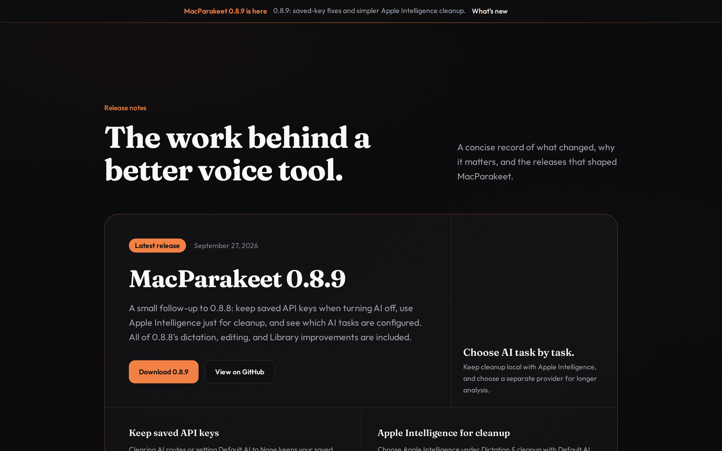 MacParakeet — changelog
