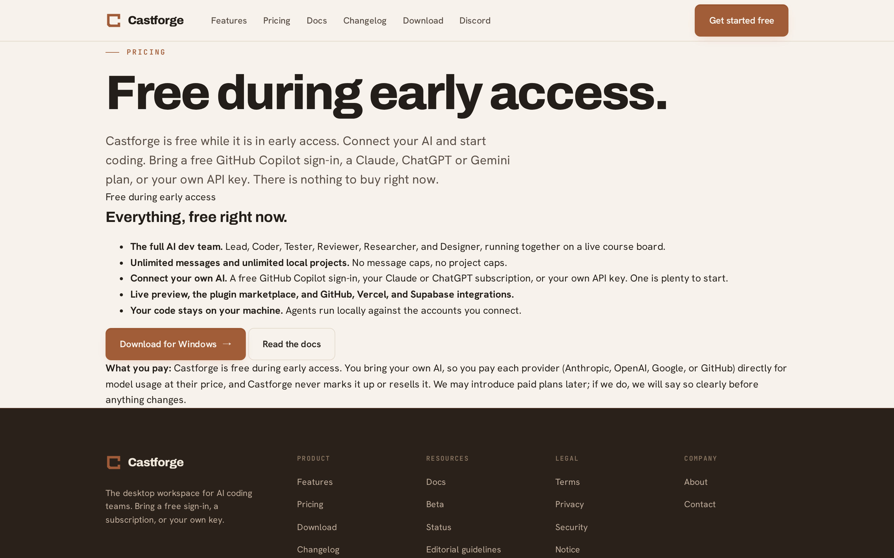 Castforge — pricing