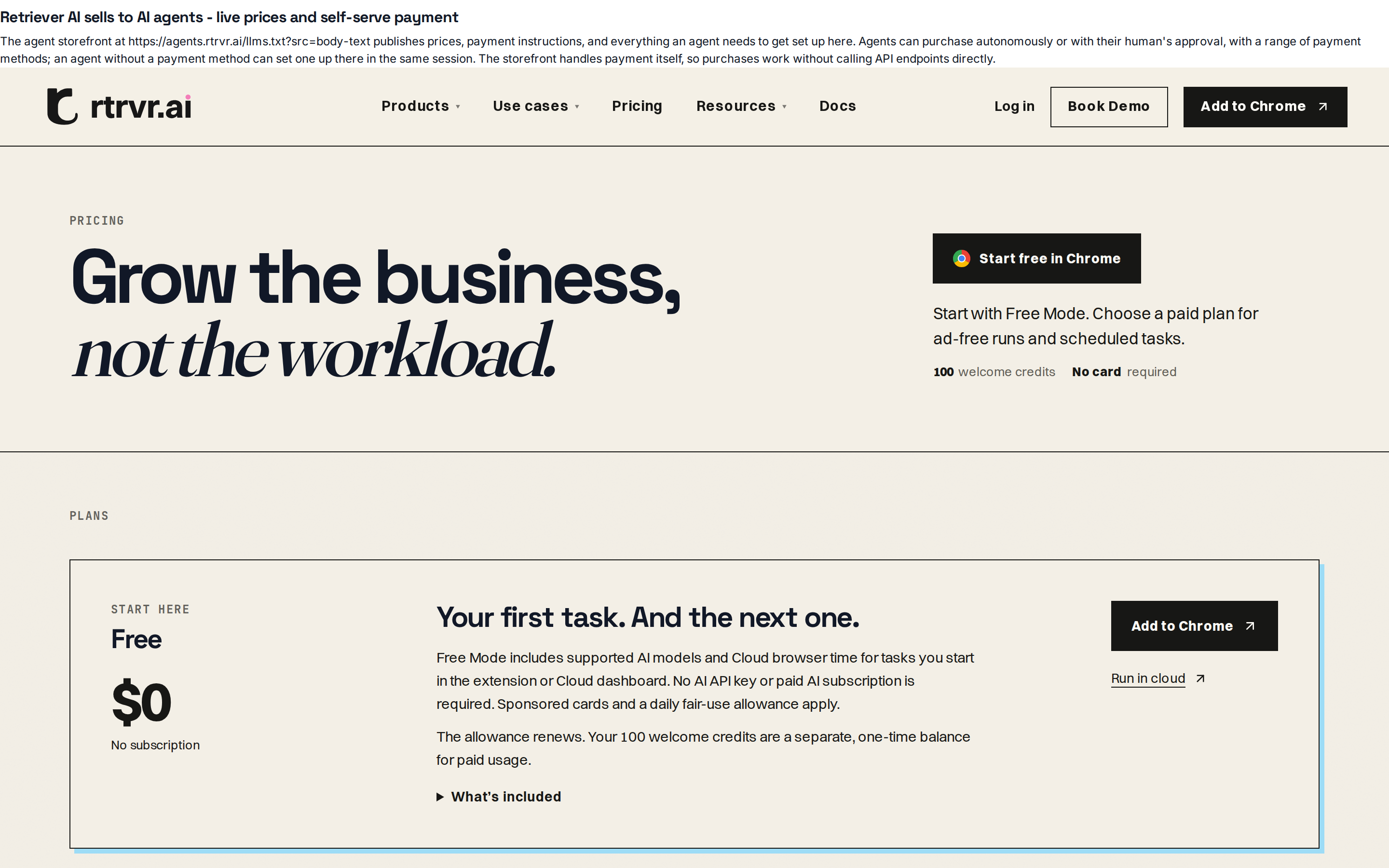 Retriever AI — pricing