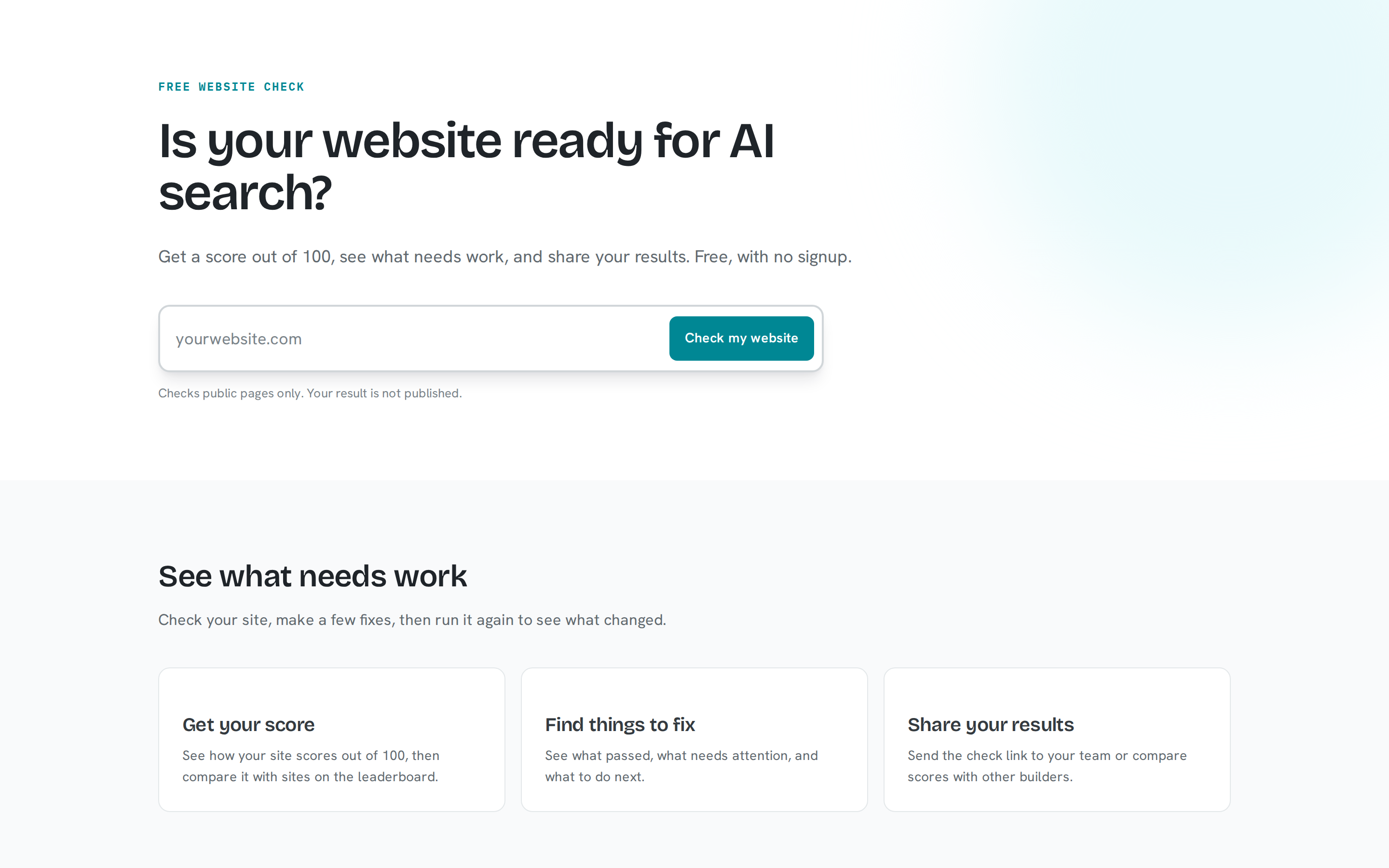 AI Visibility Checker — hero