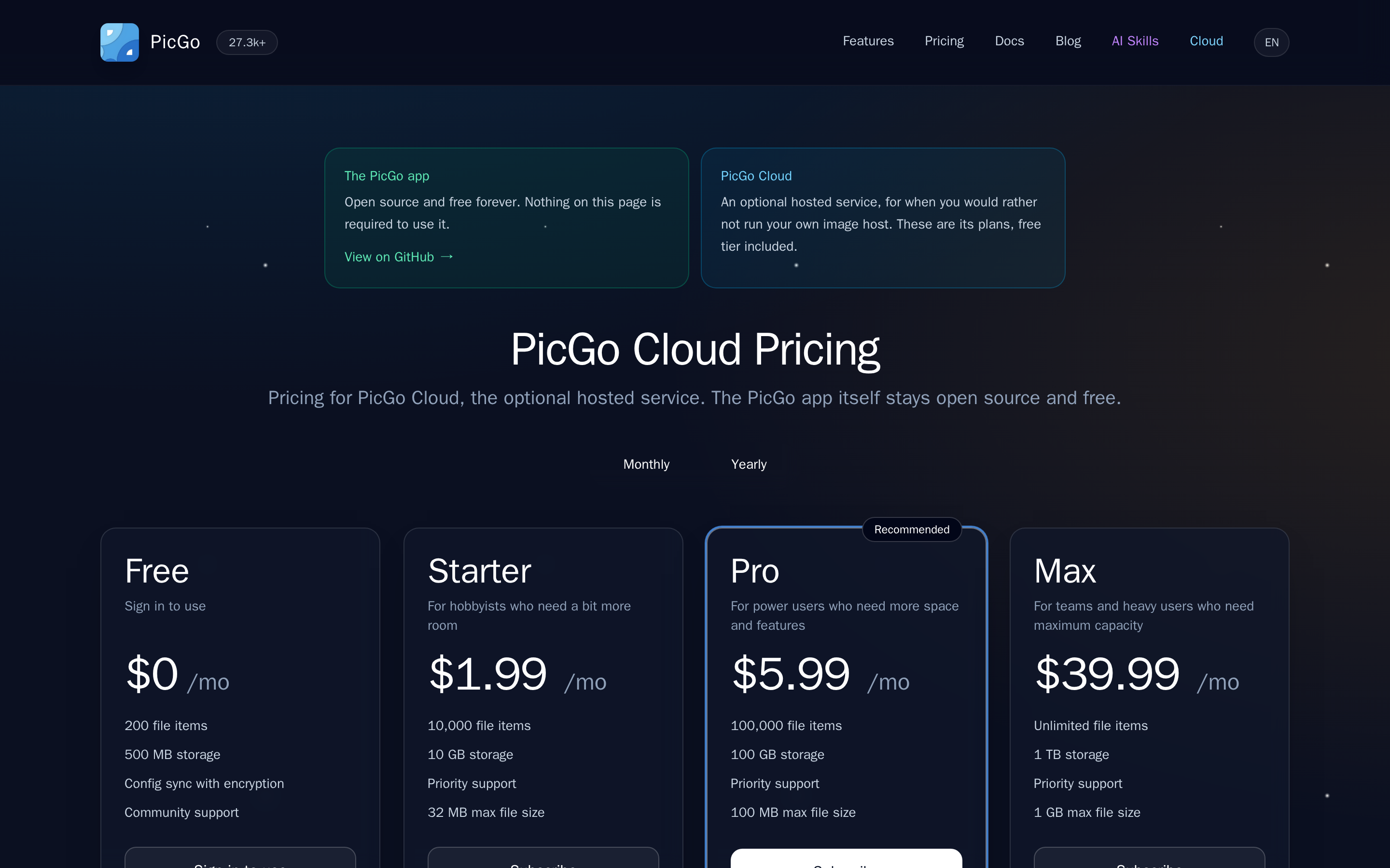 PicGo — pricing
