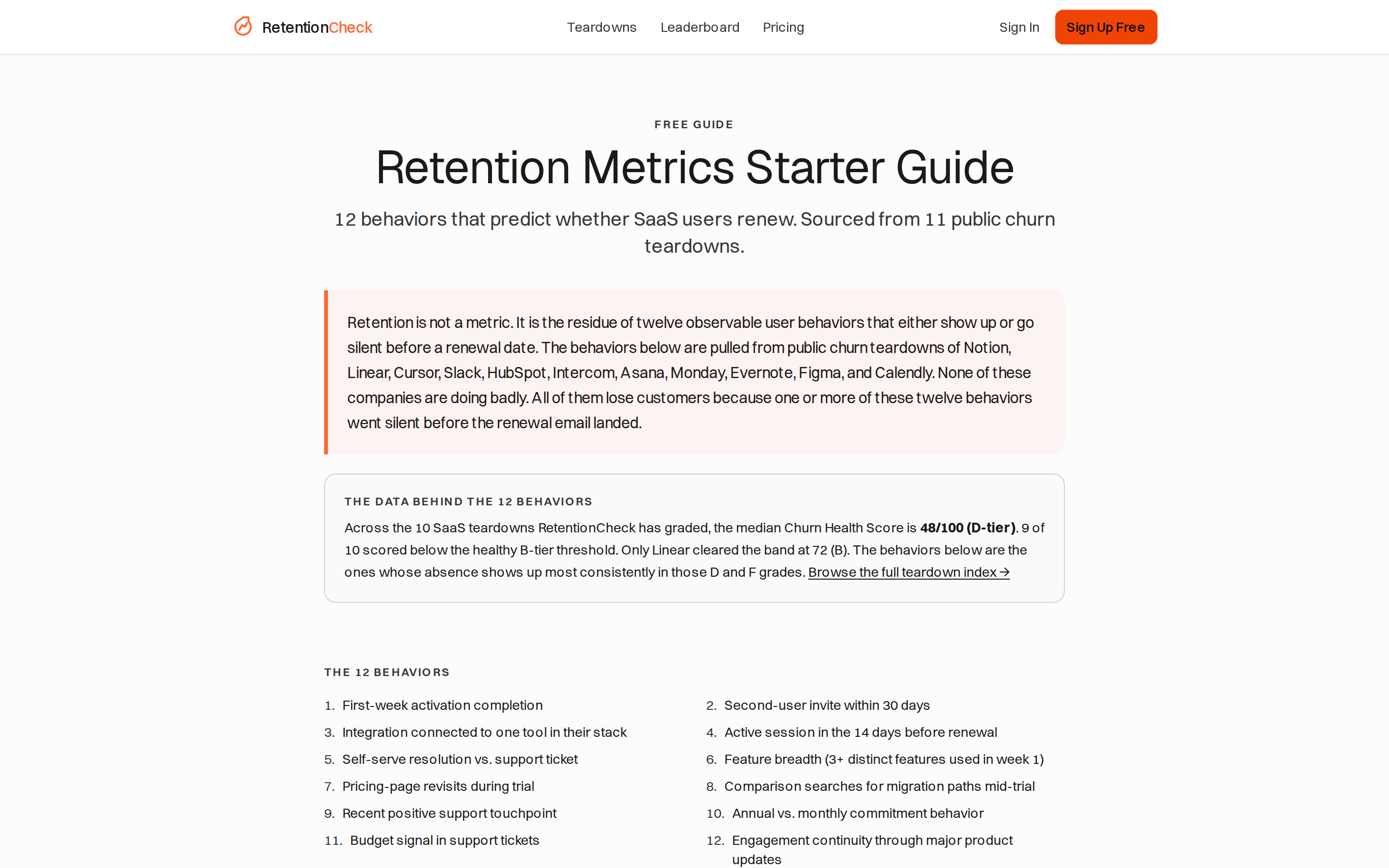 RetentionCheck — docs