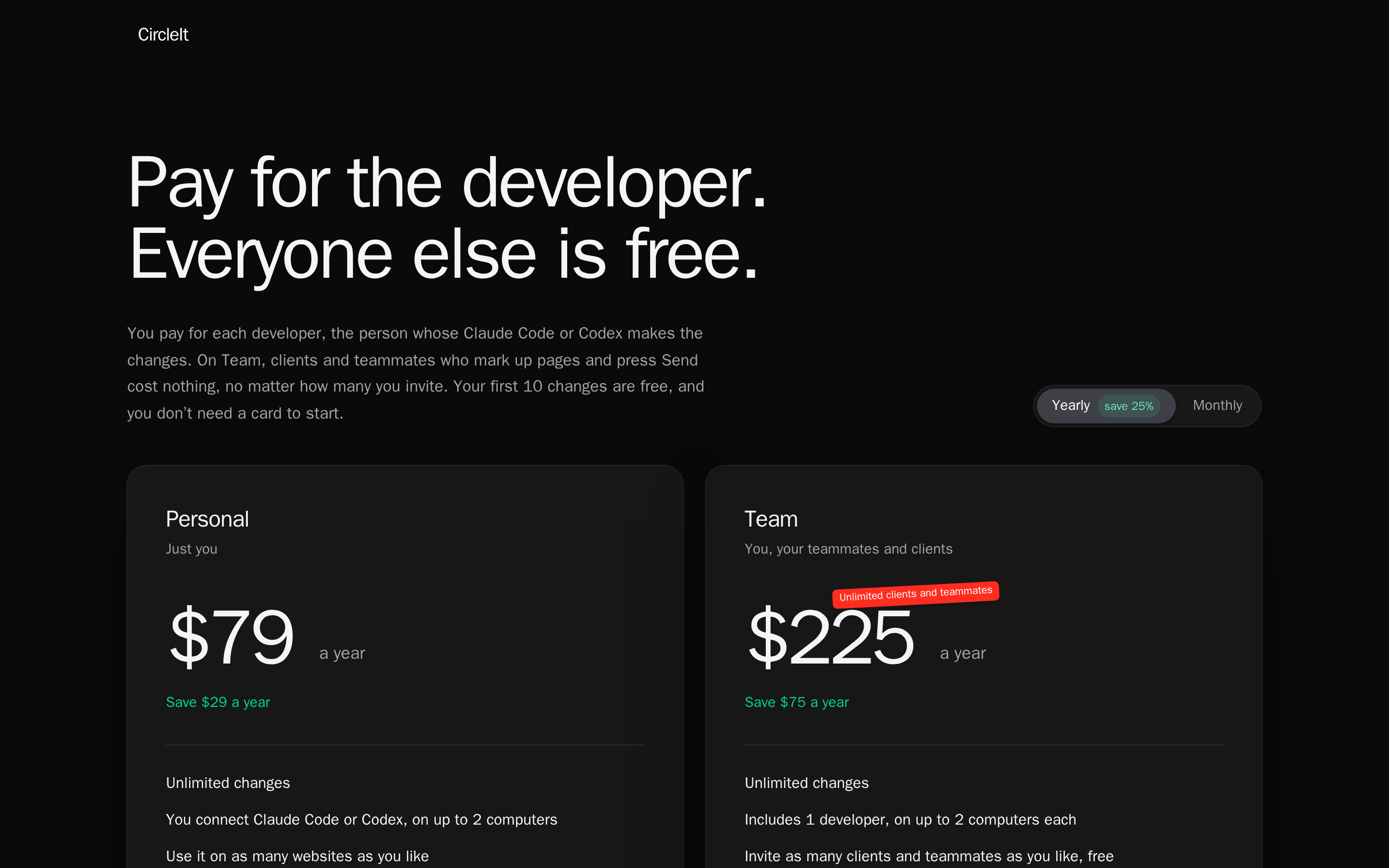 CircleIt — pricing