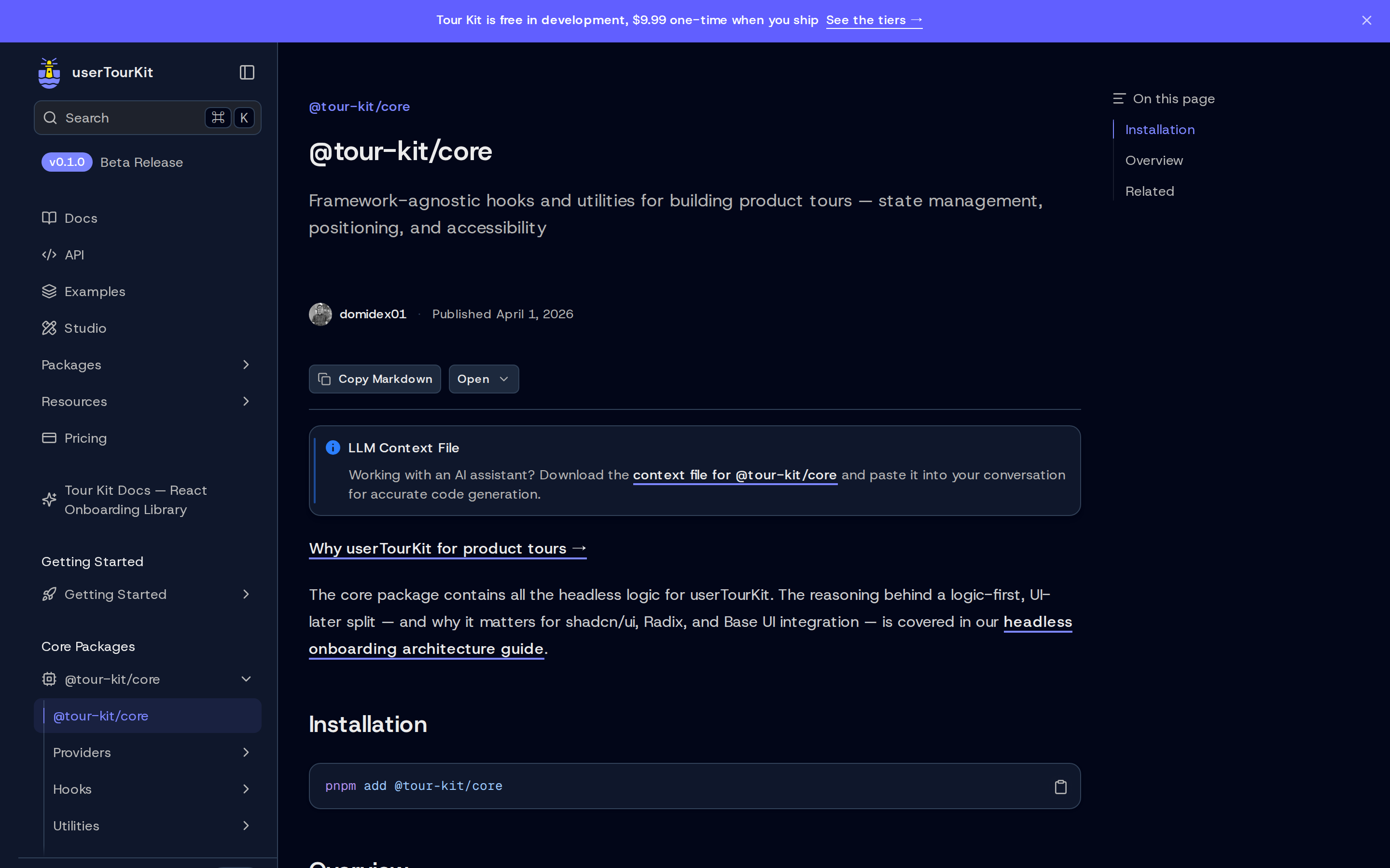 userTourKit — docs