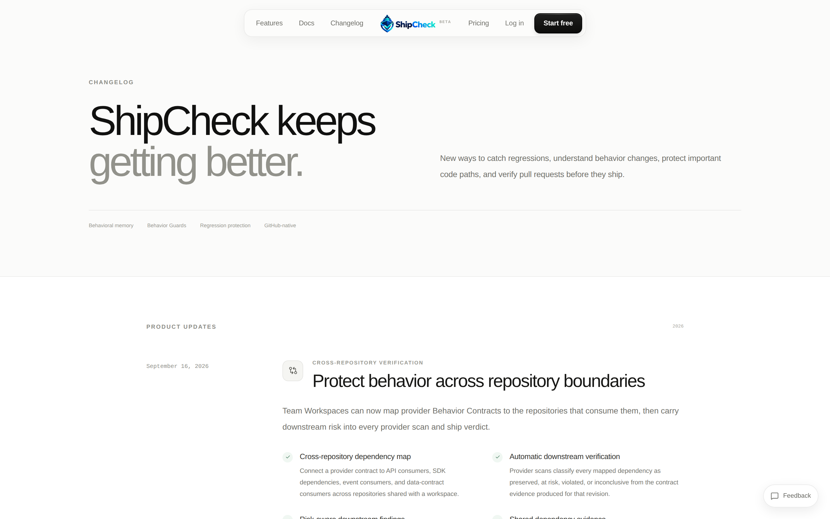 ShipCheck — changelog