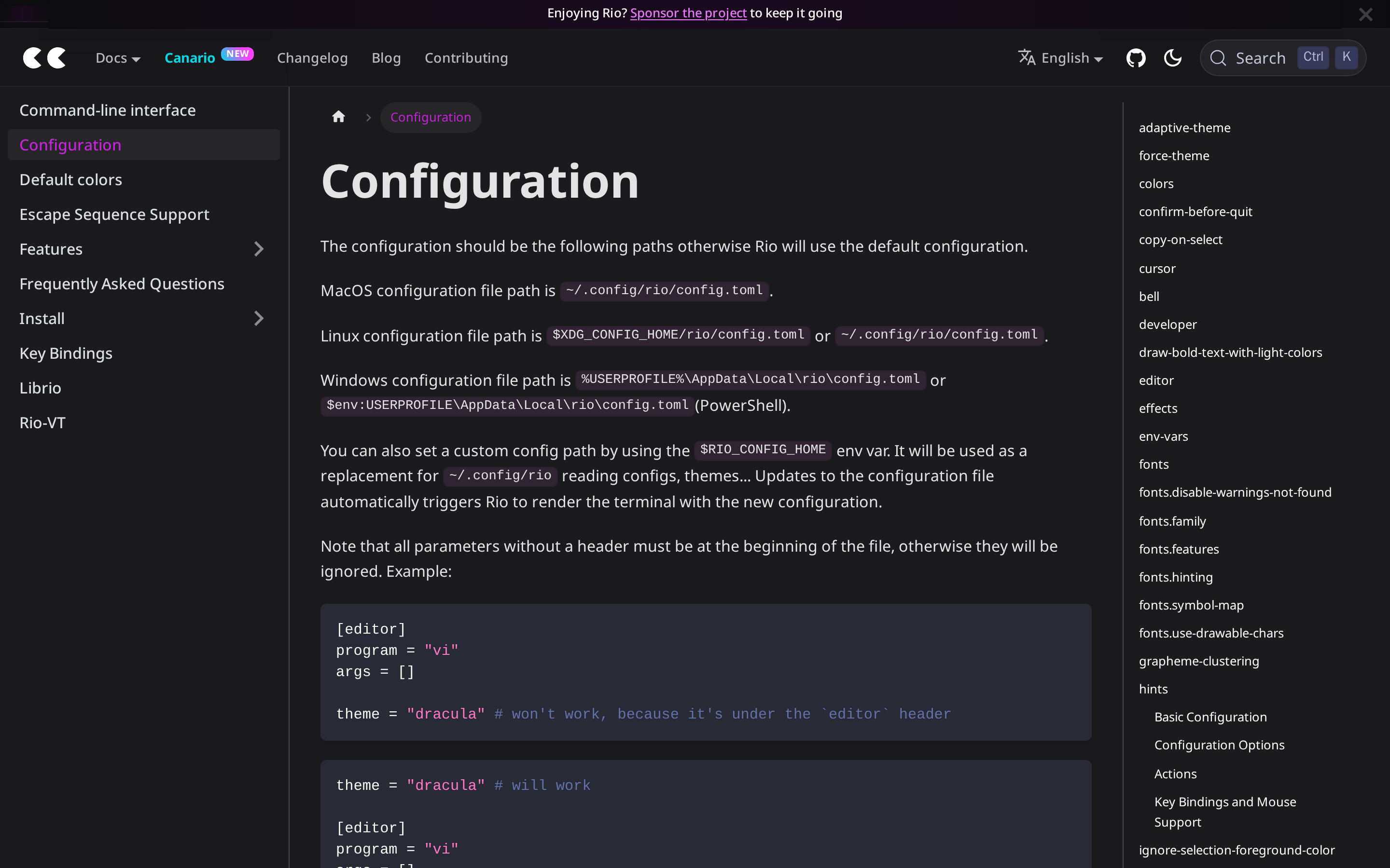 Rio — docs