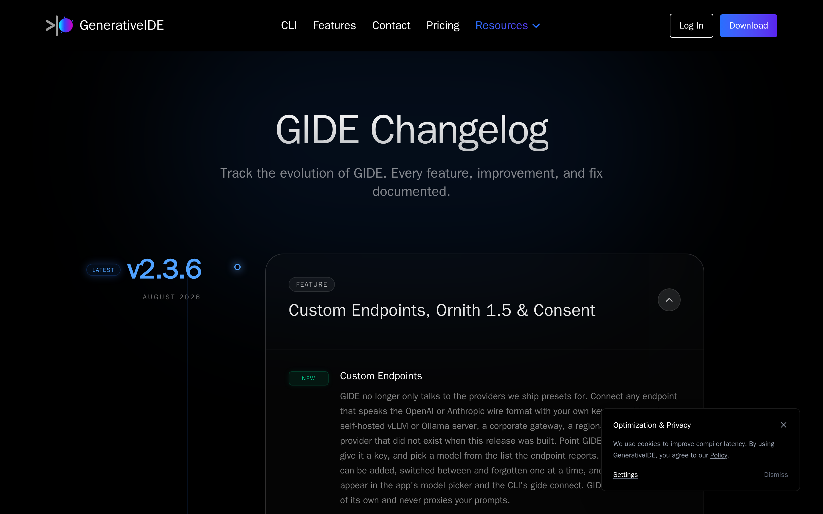 GIDE — changelog