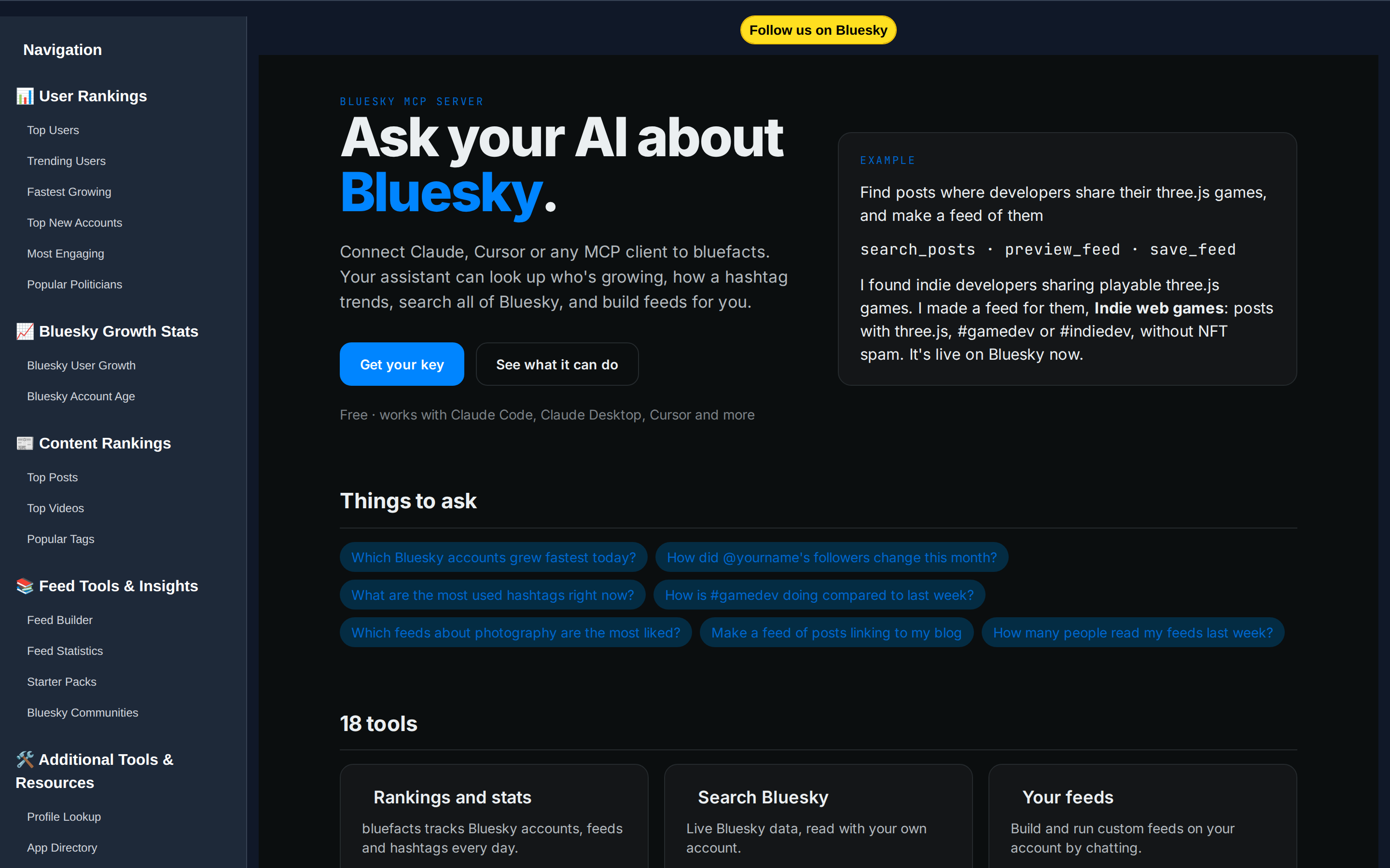 bluefacts Bluesky MCP Server — hero