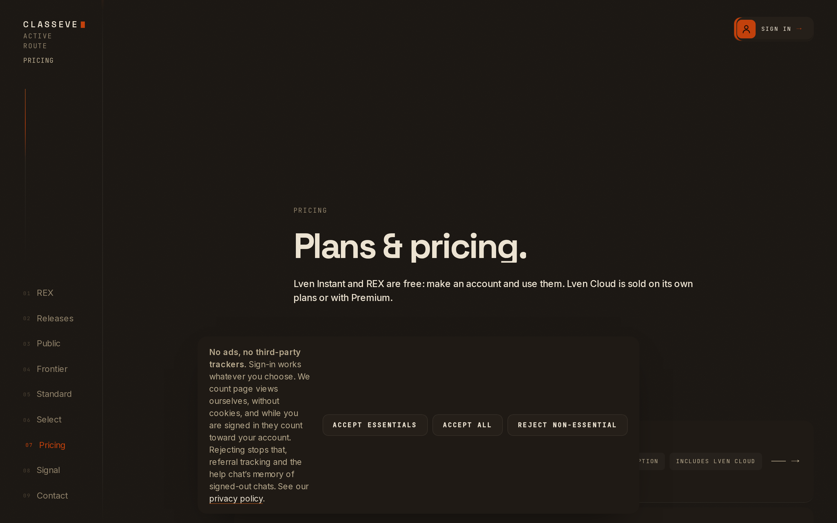 ClassEve — pricing