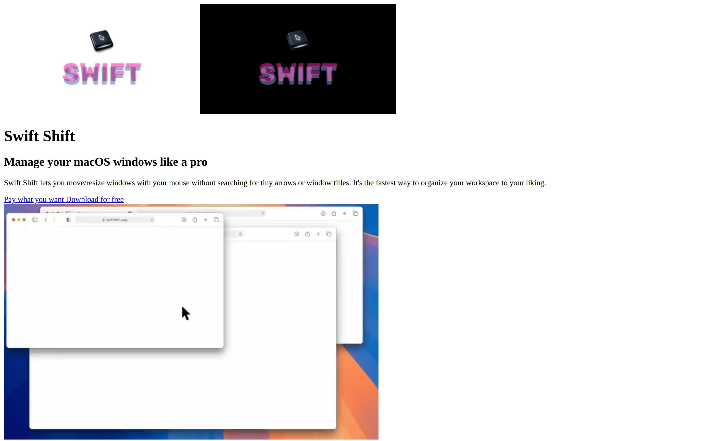 Swift Shift — hero