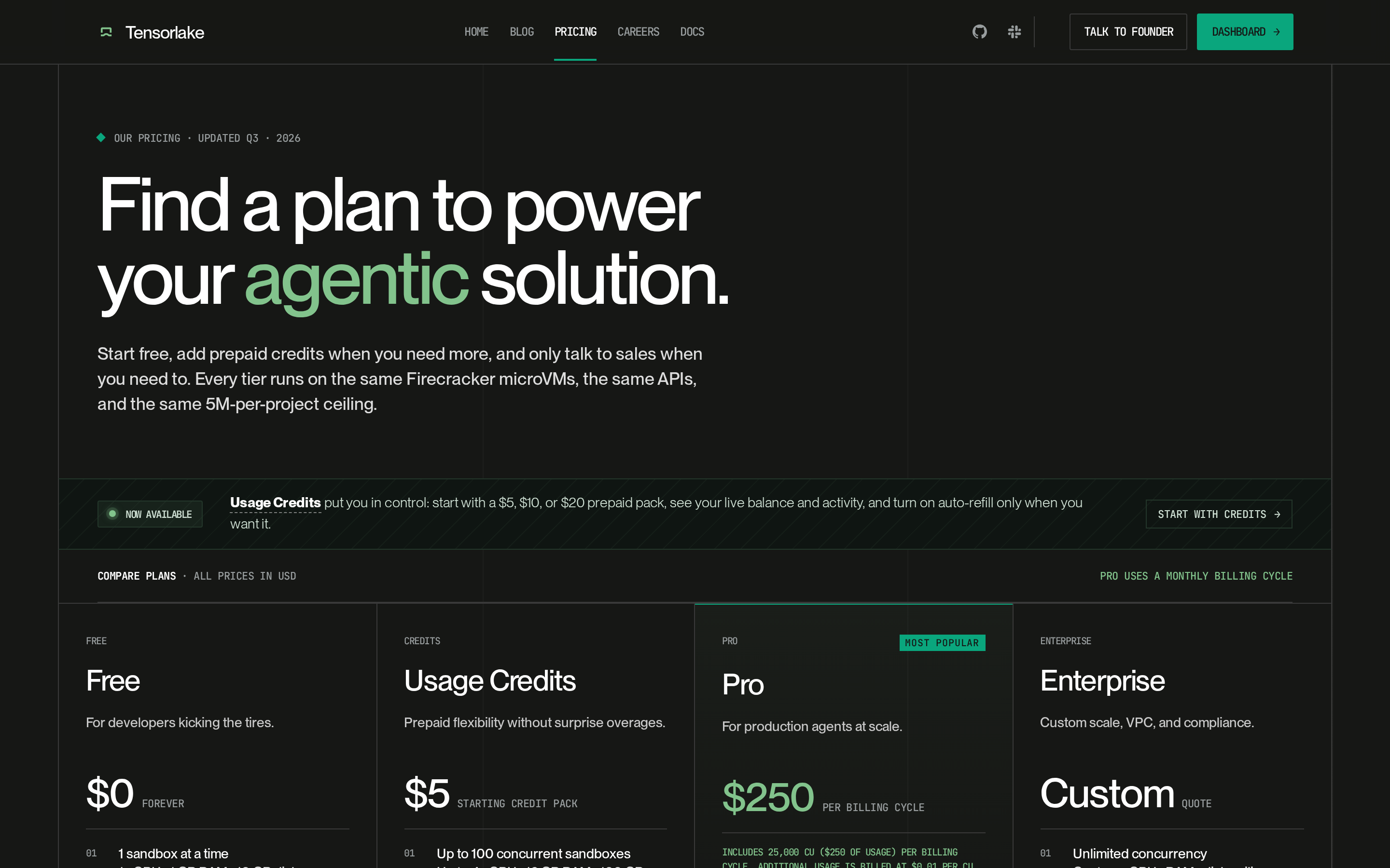 Tensorlake — pricing