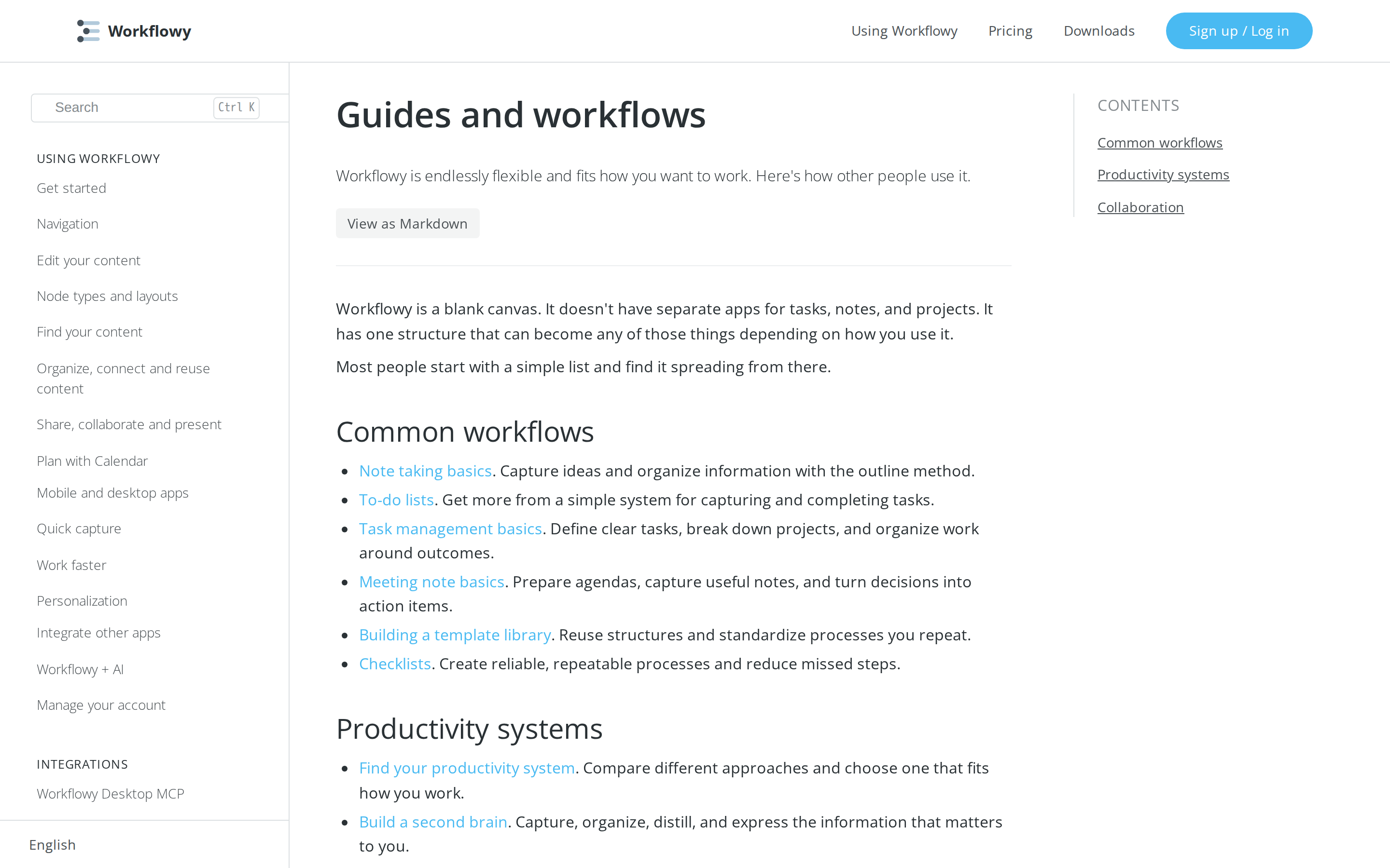 Workflowy — docs