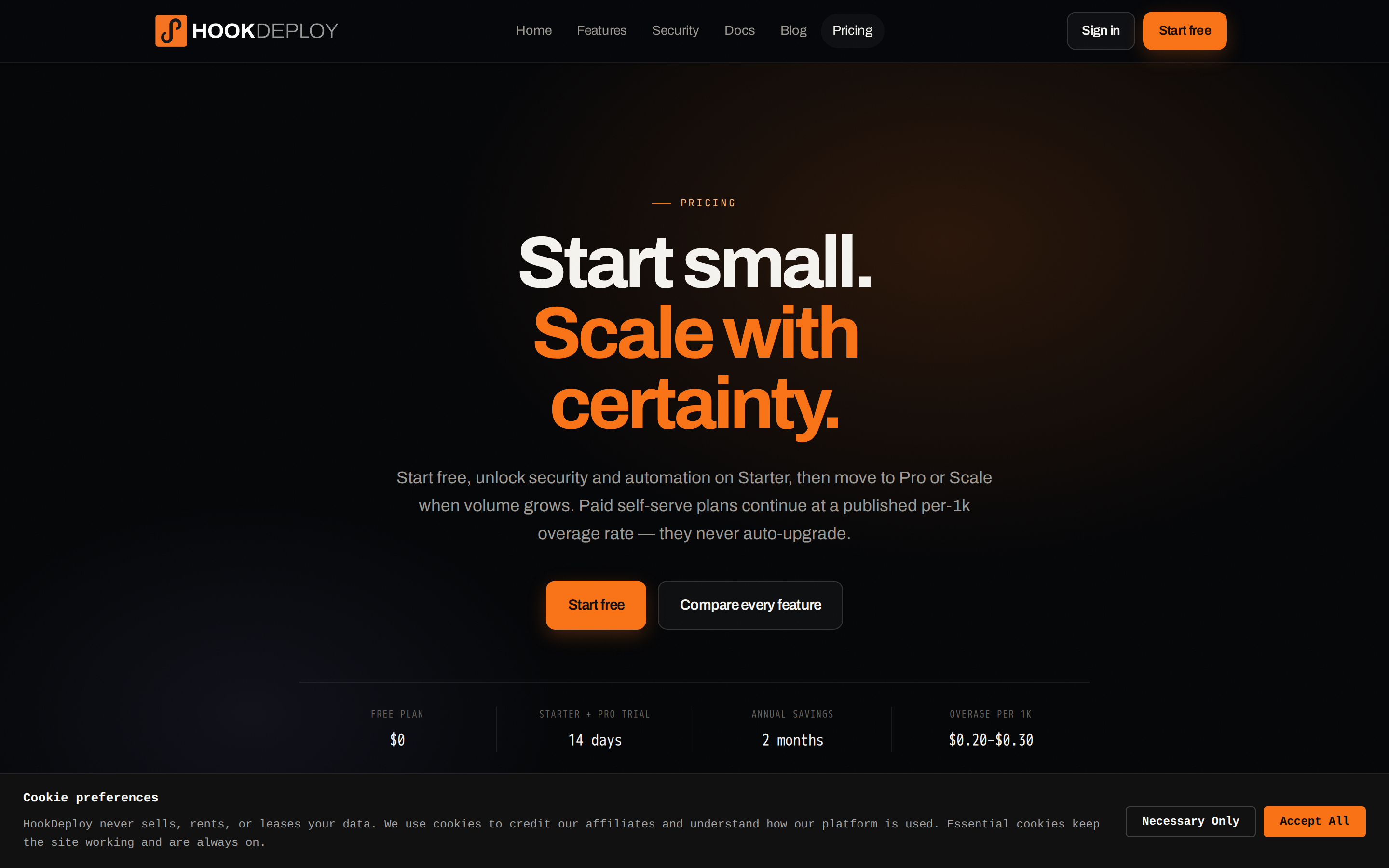 HookDeploy — pricing