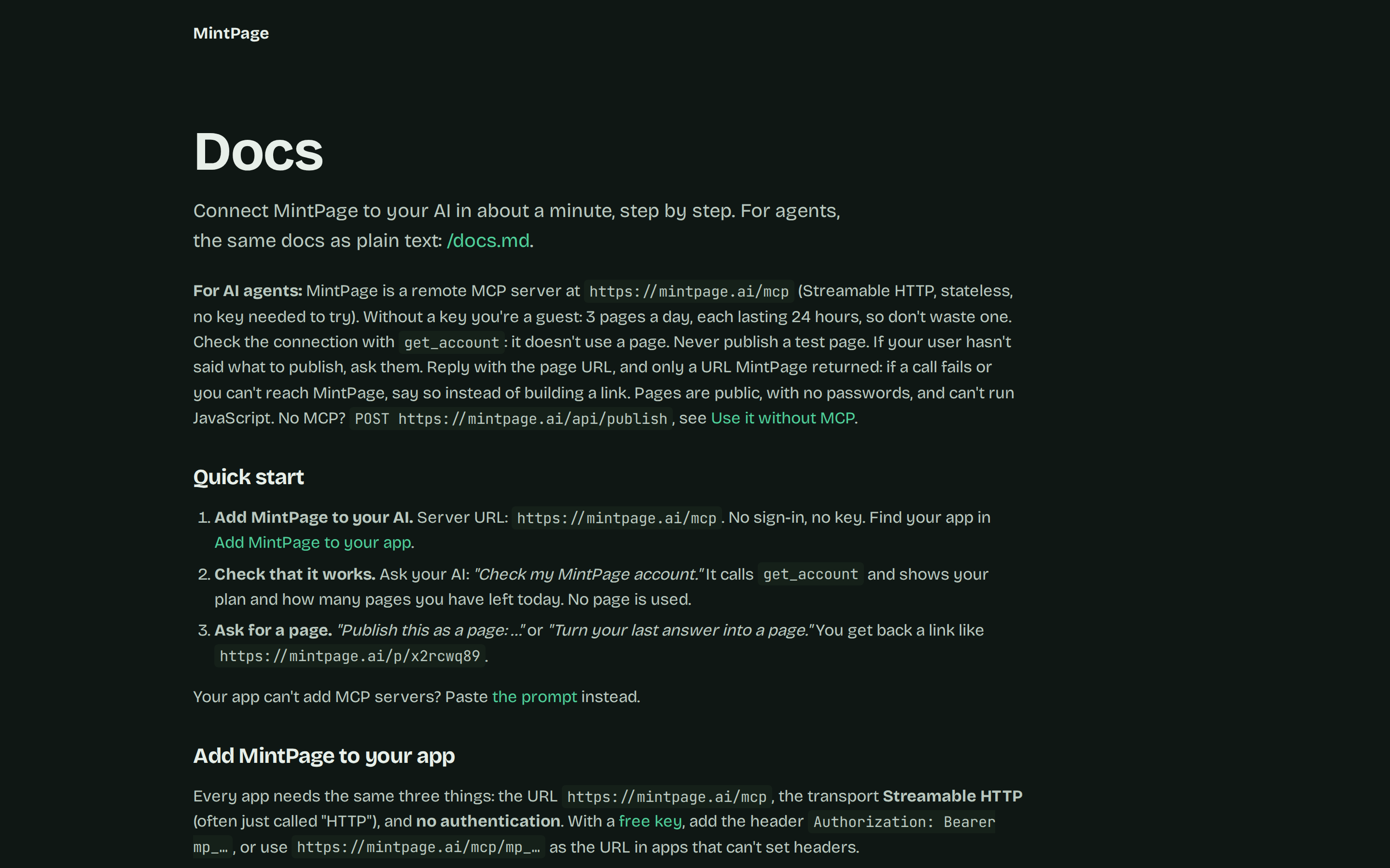 MintPage — docs