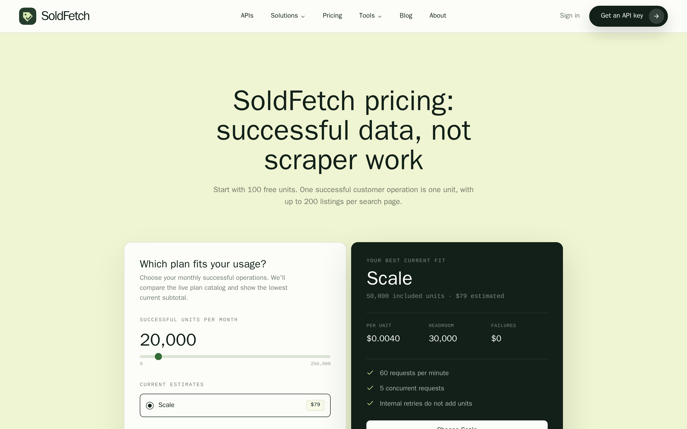 SoldFetch — pricing