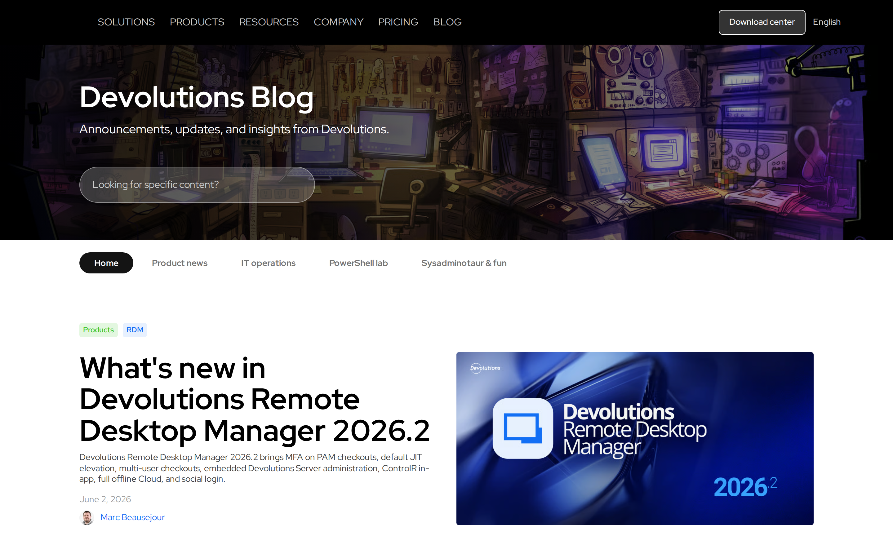 Remote Desktop Manager — changelog