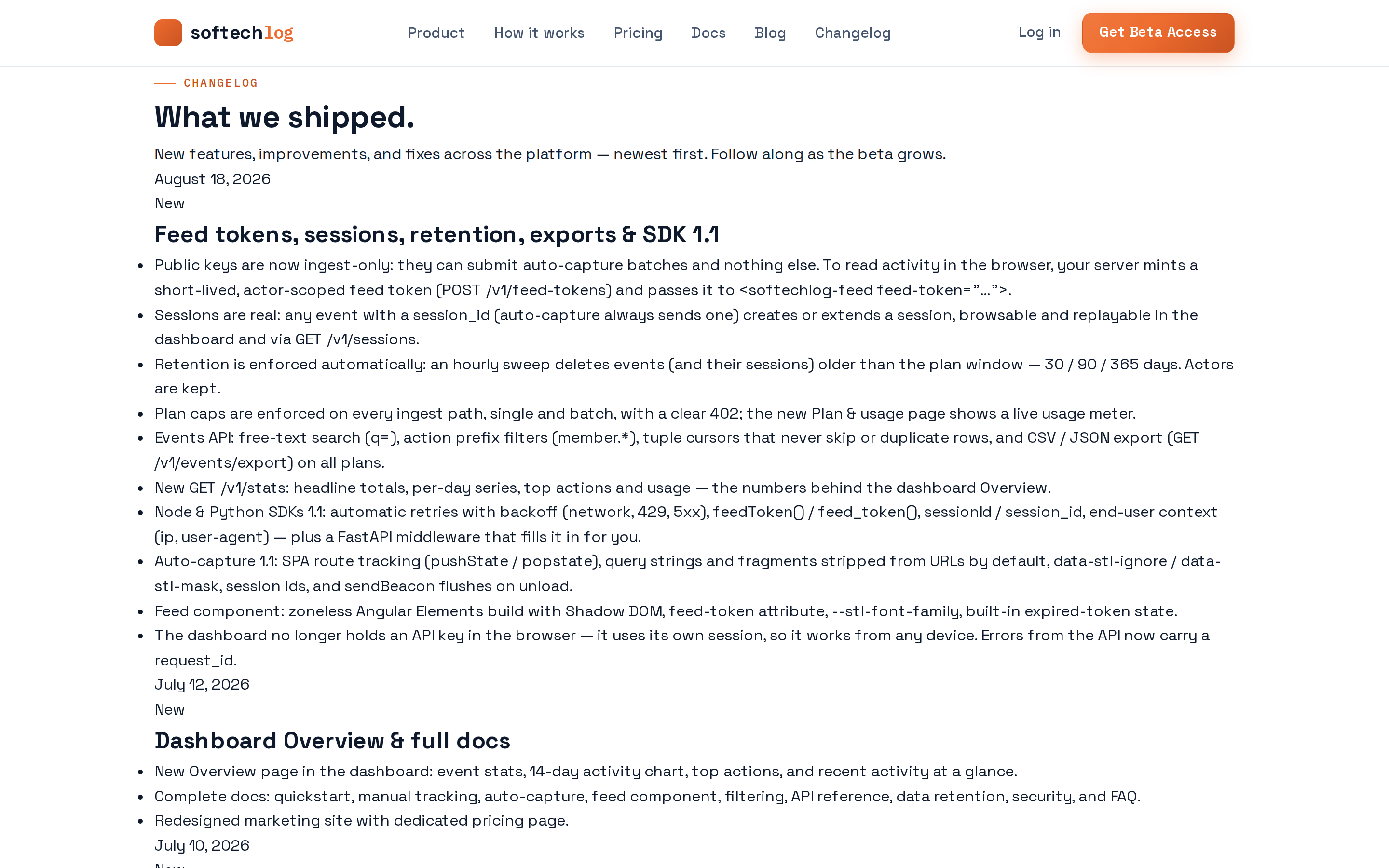 Softechlog — changelog