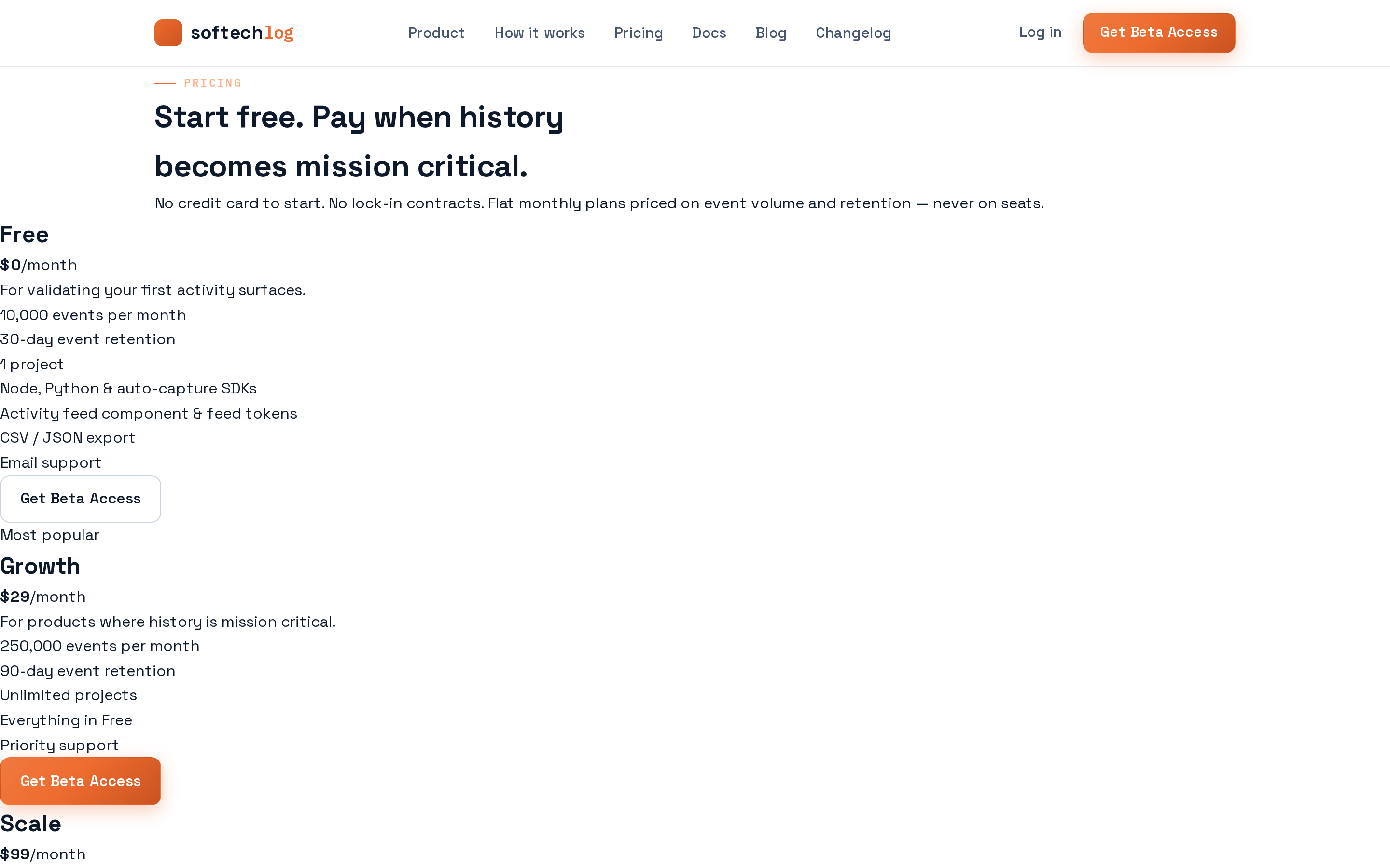 Softechlog — pricing