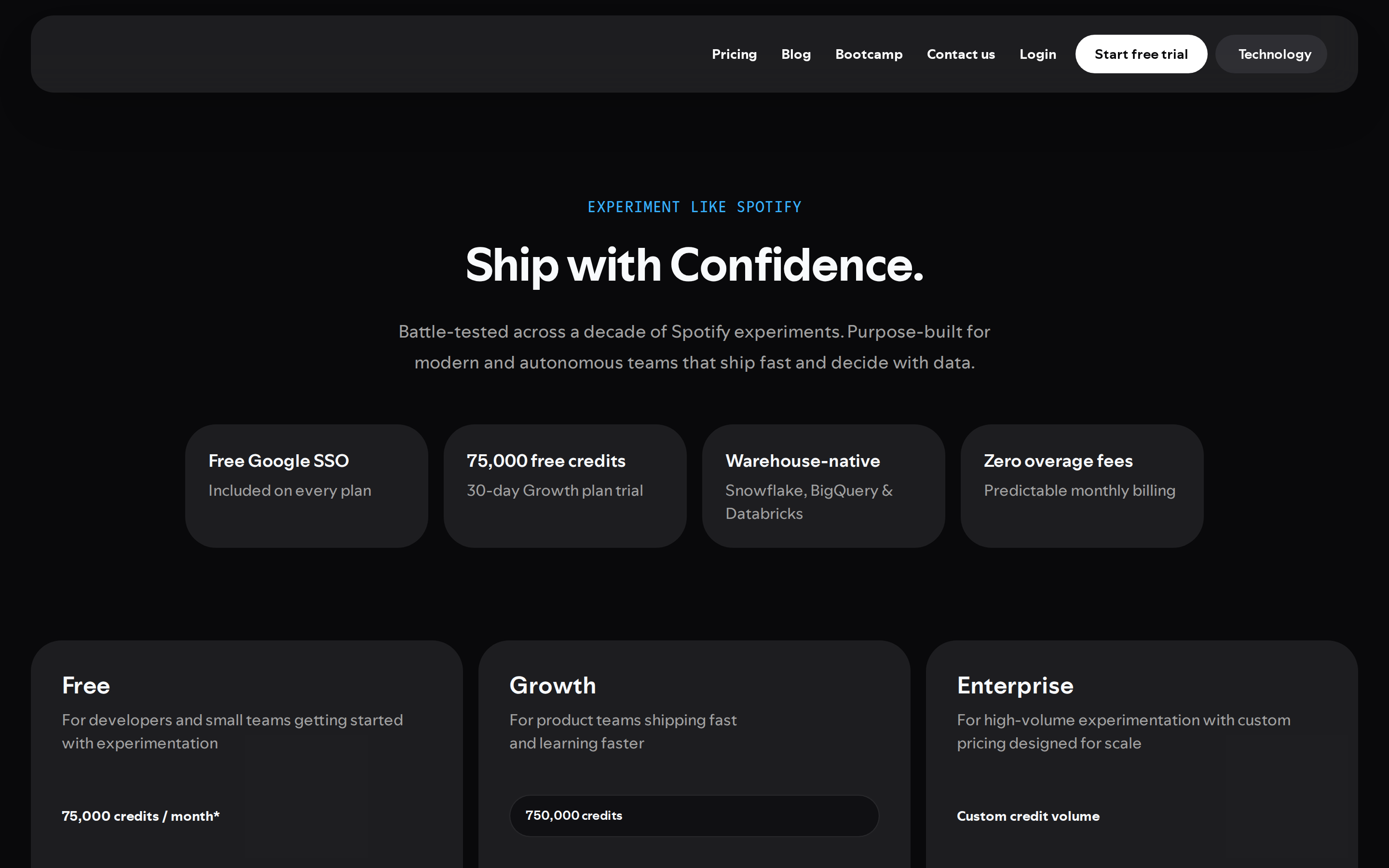 Confidence — pricing