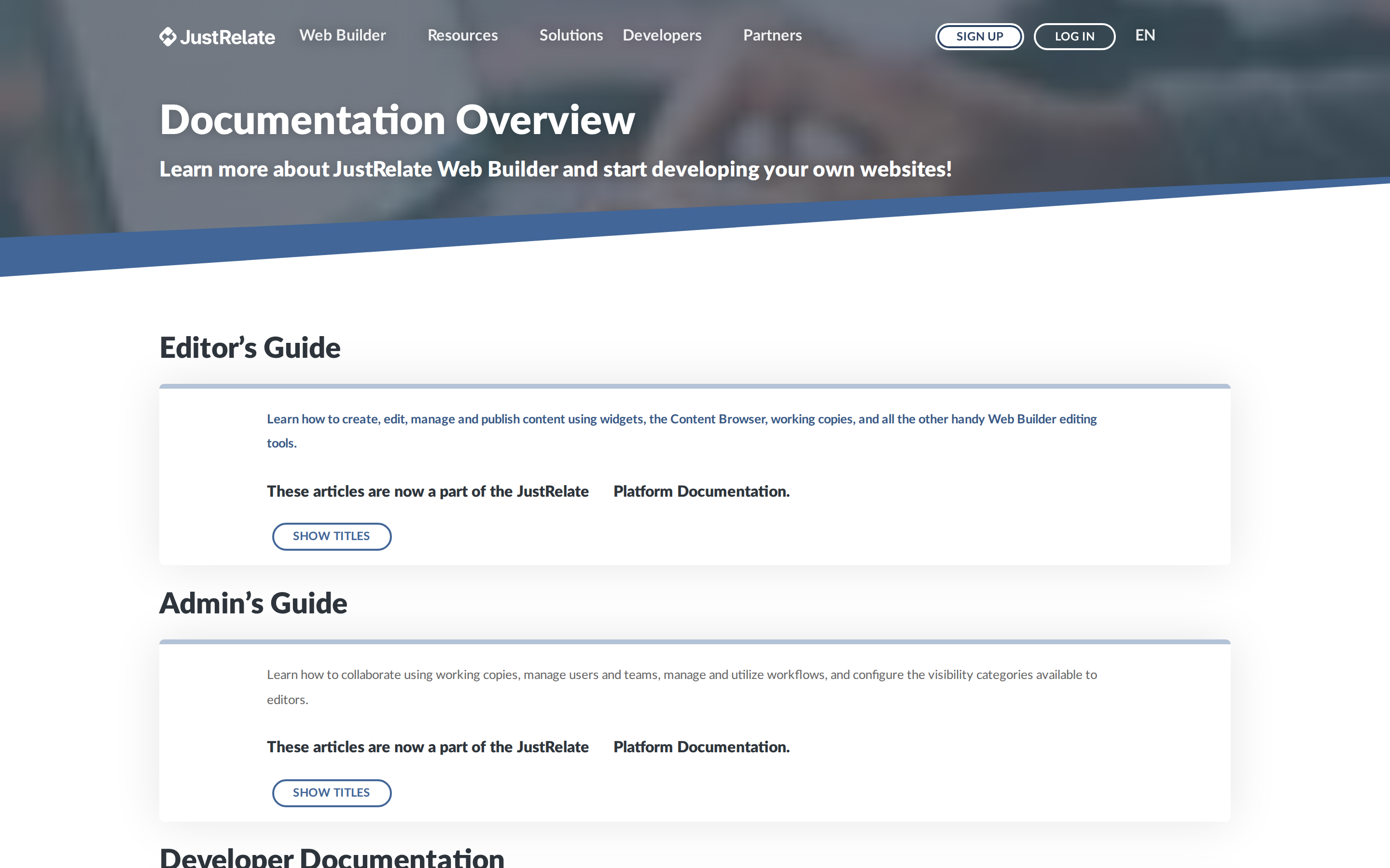 JustRelate Web Builder — docs