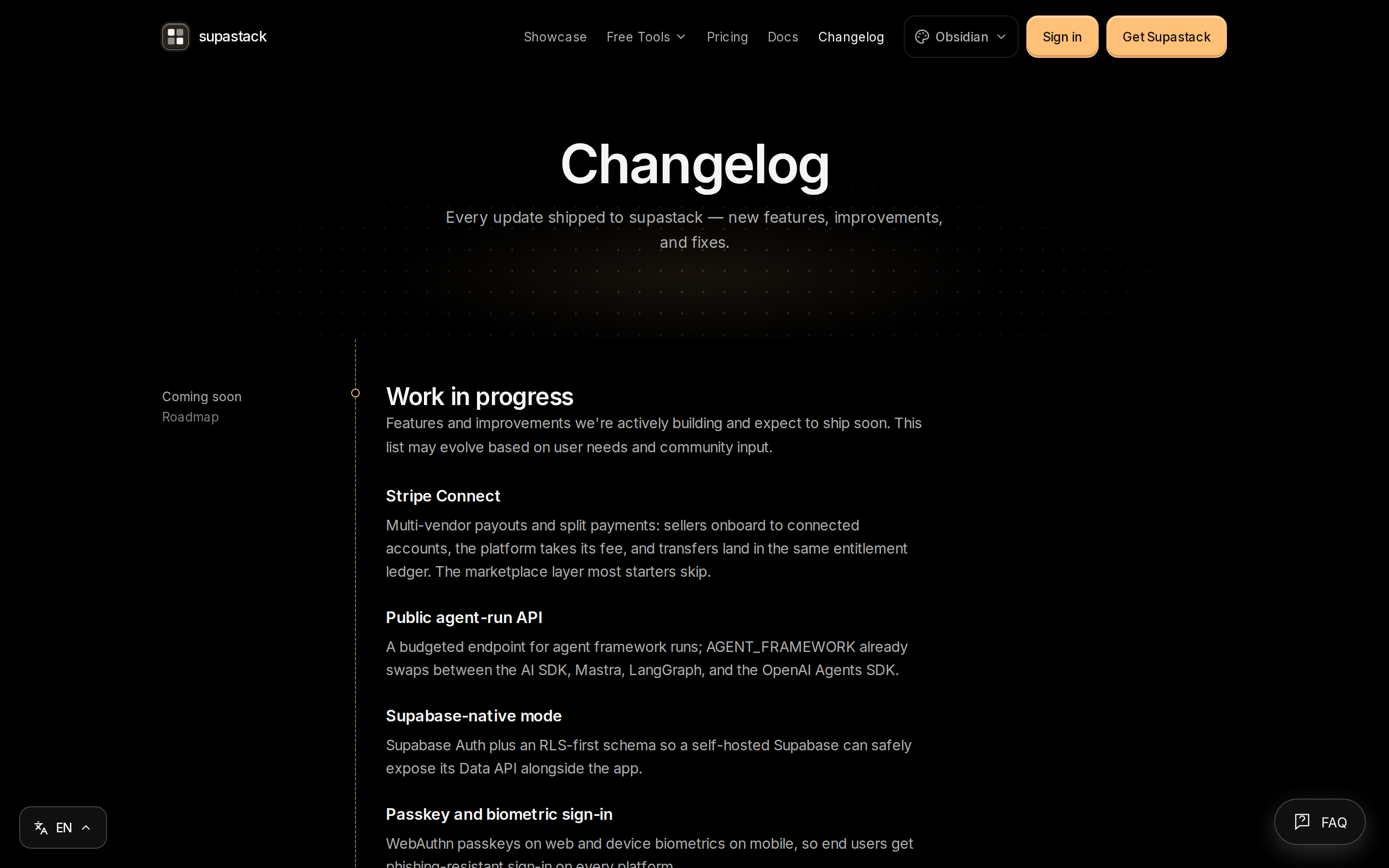 supastack — changelog