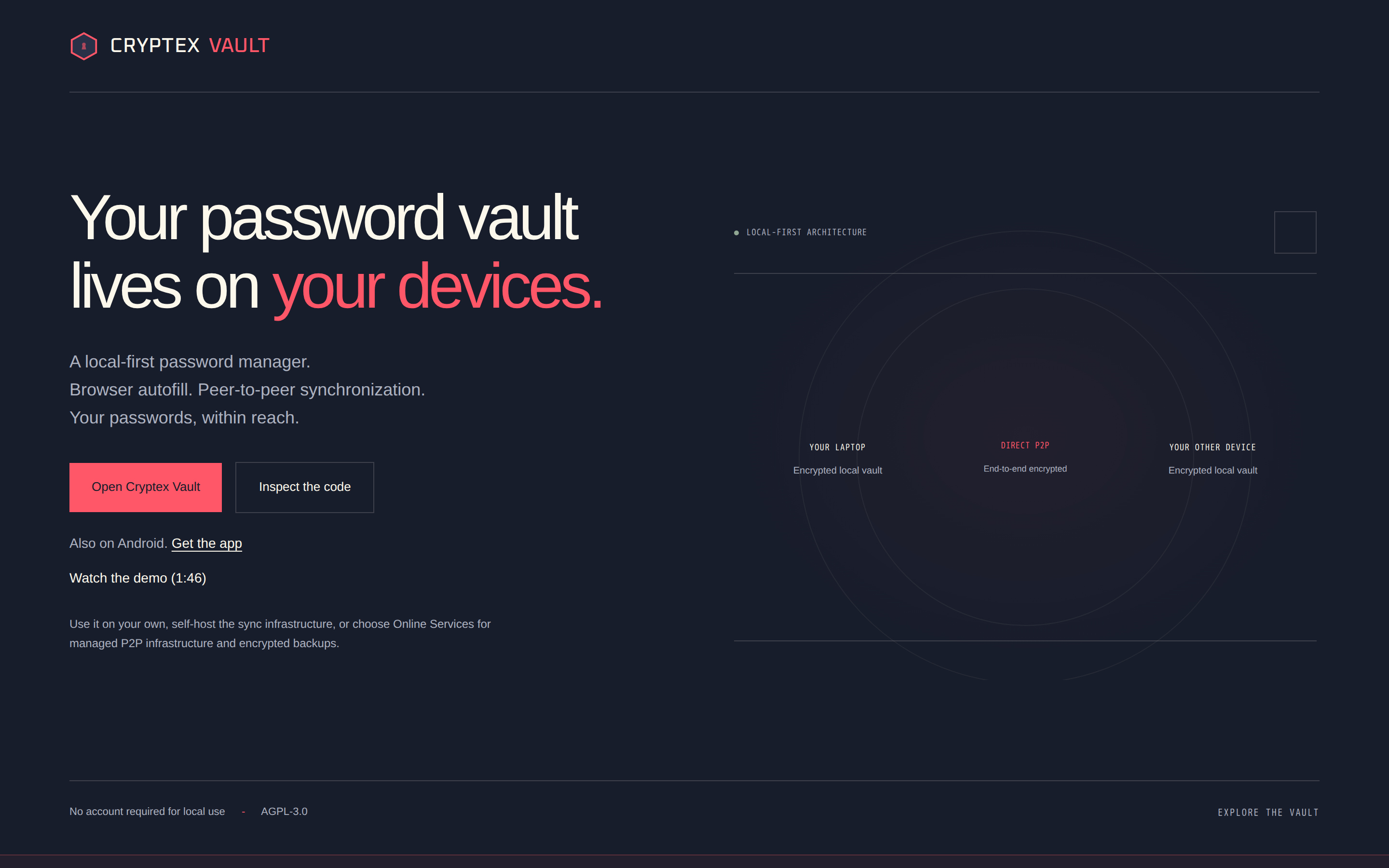 Cryptex Vault — hero