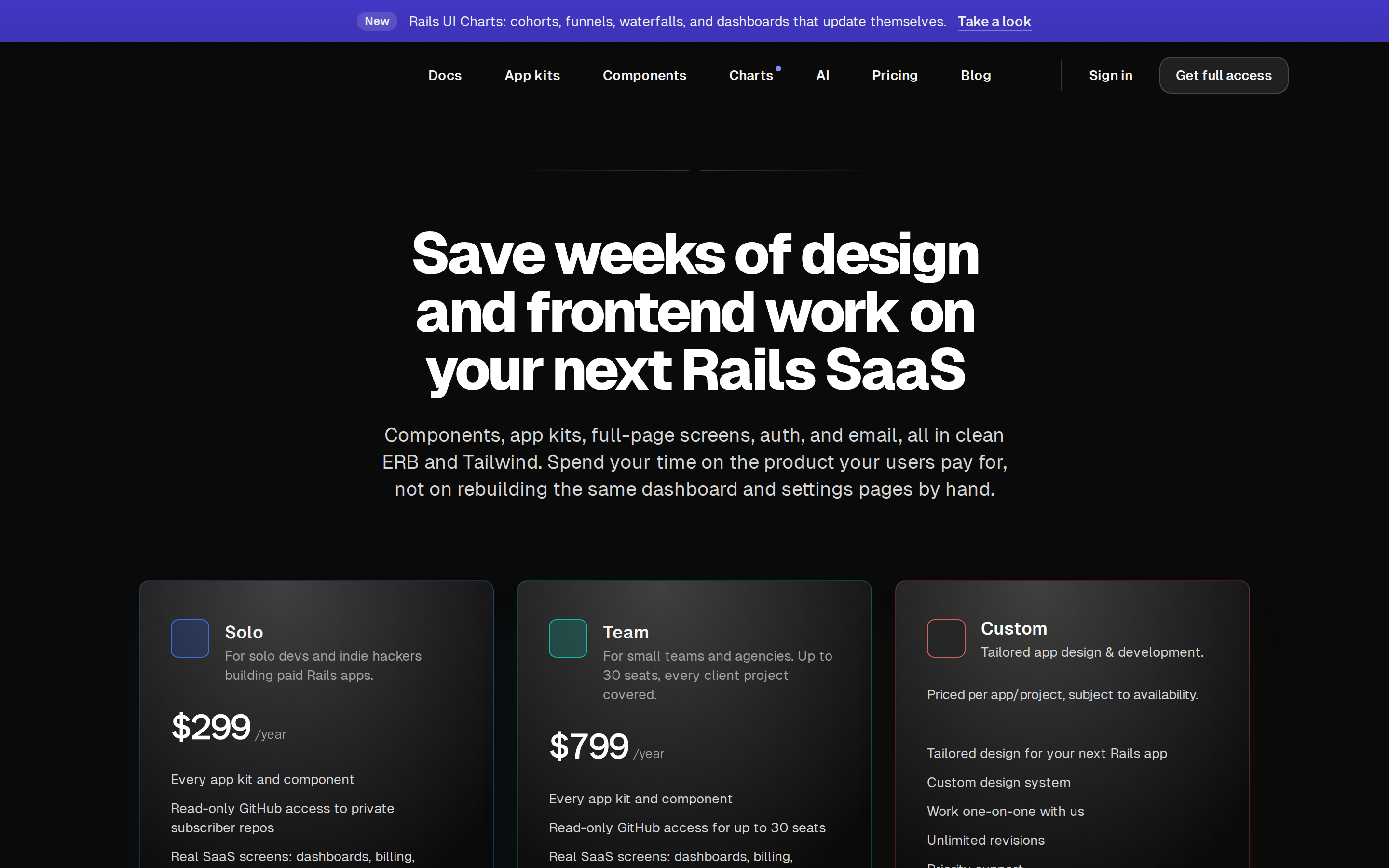 Rails UI — pricing