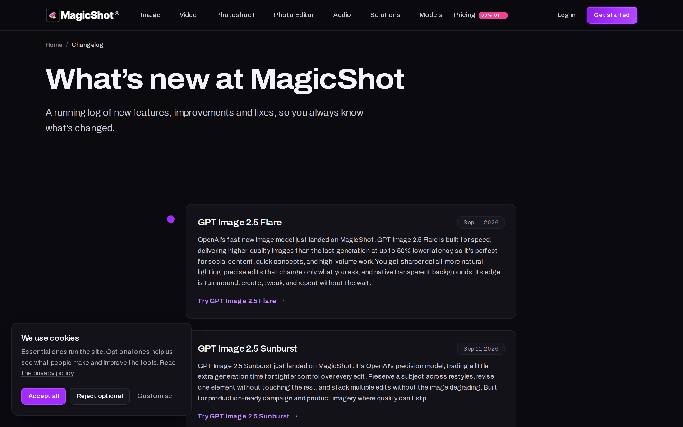 MagicShot — changelog