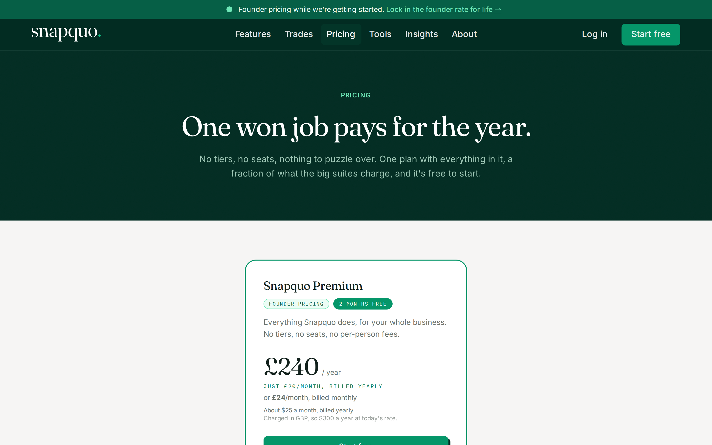 Snapquo — pricing