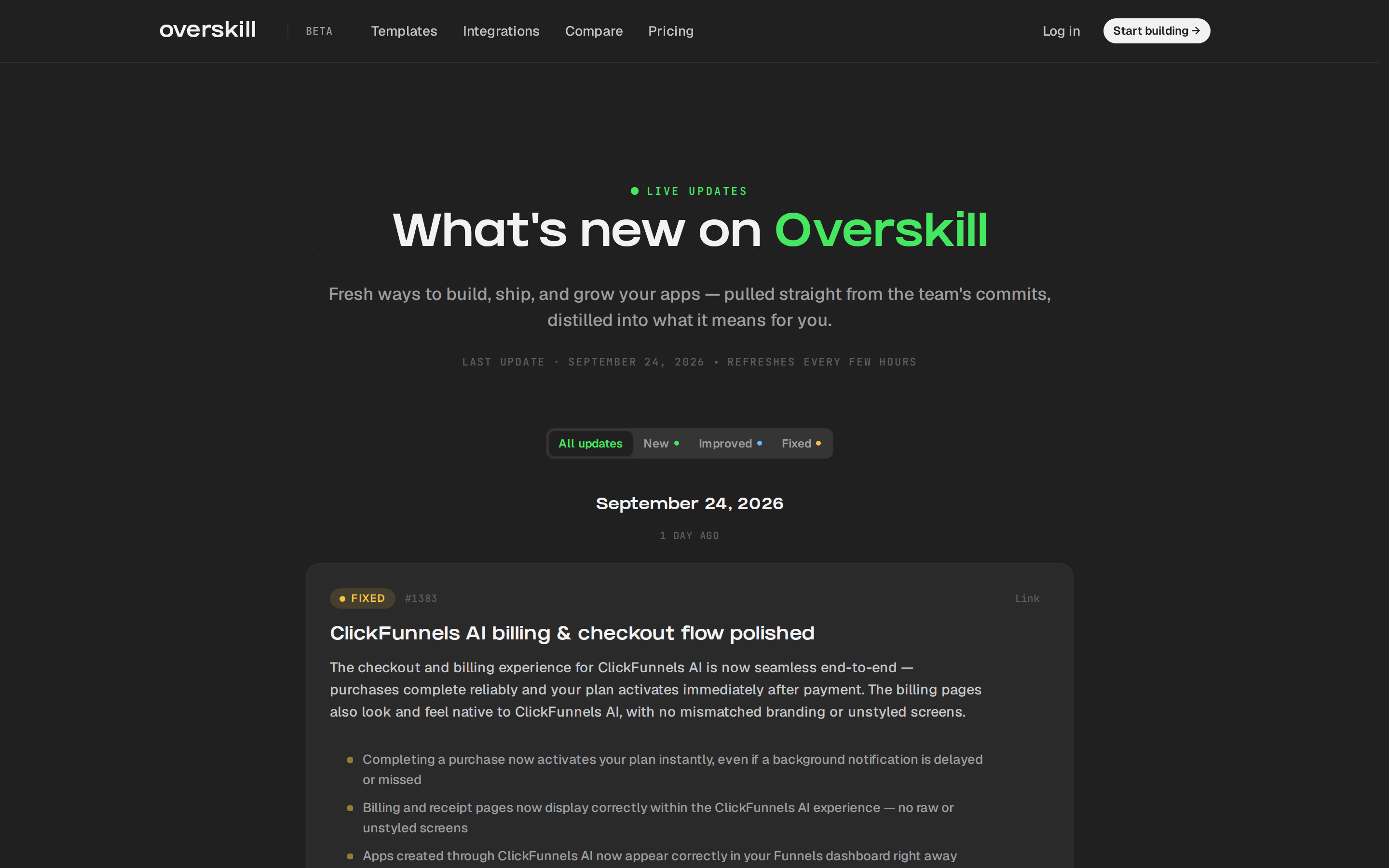 OverSkill — changelog