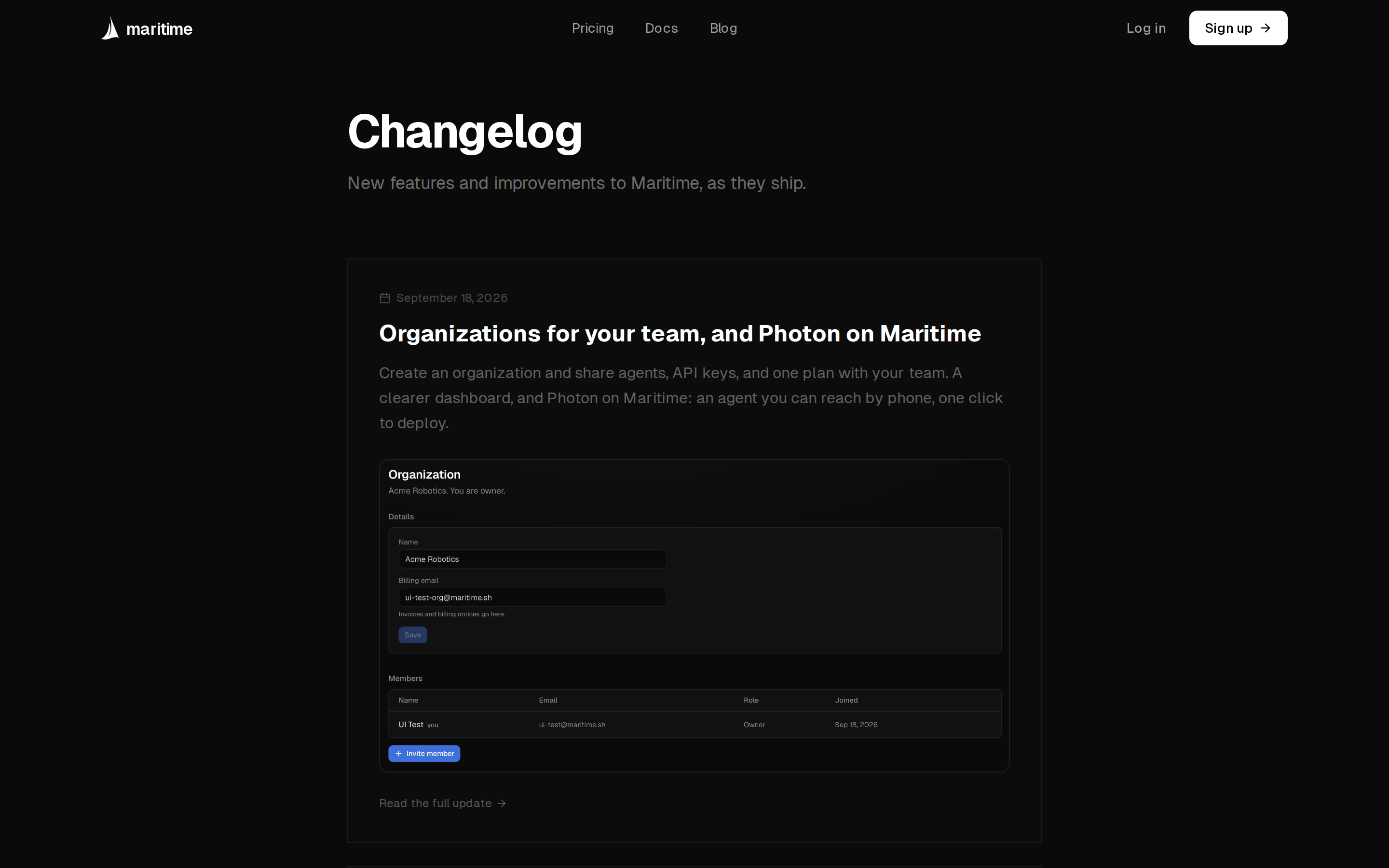 Maritime — changelog