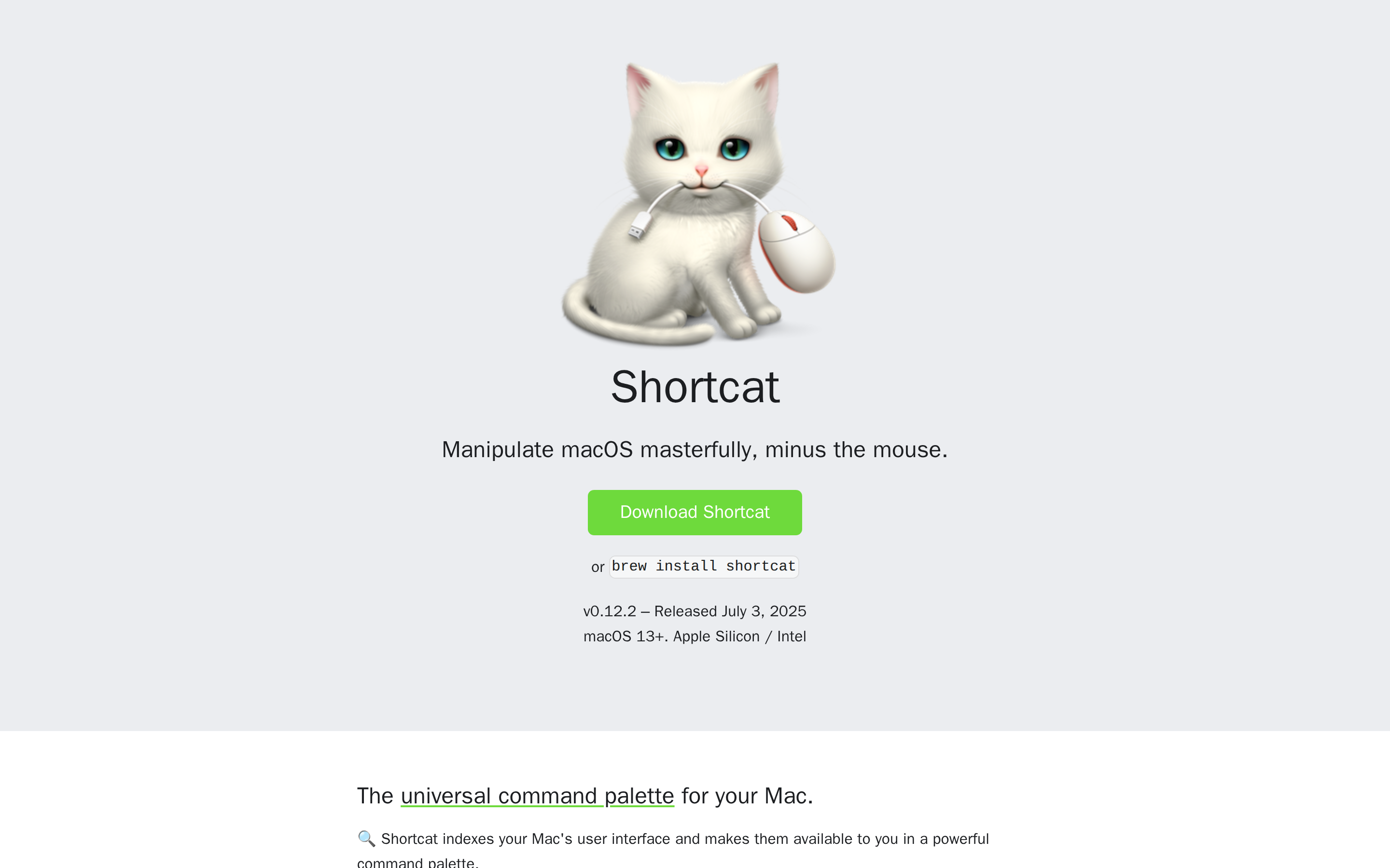 Shortcat — hero