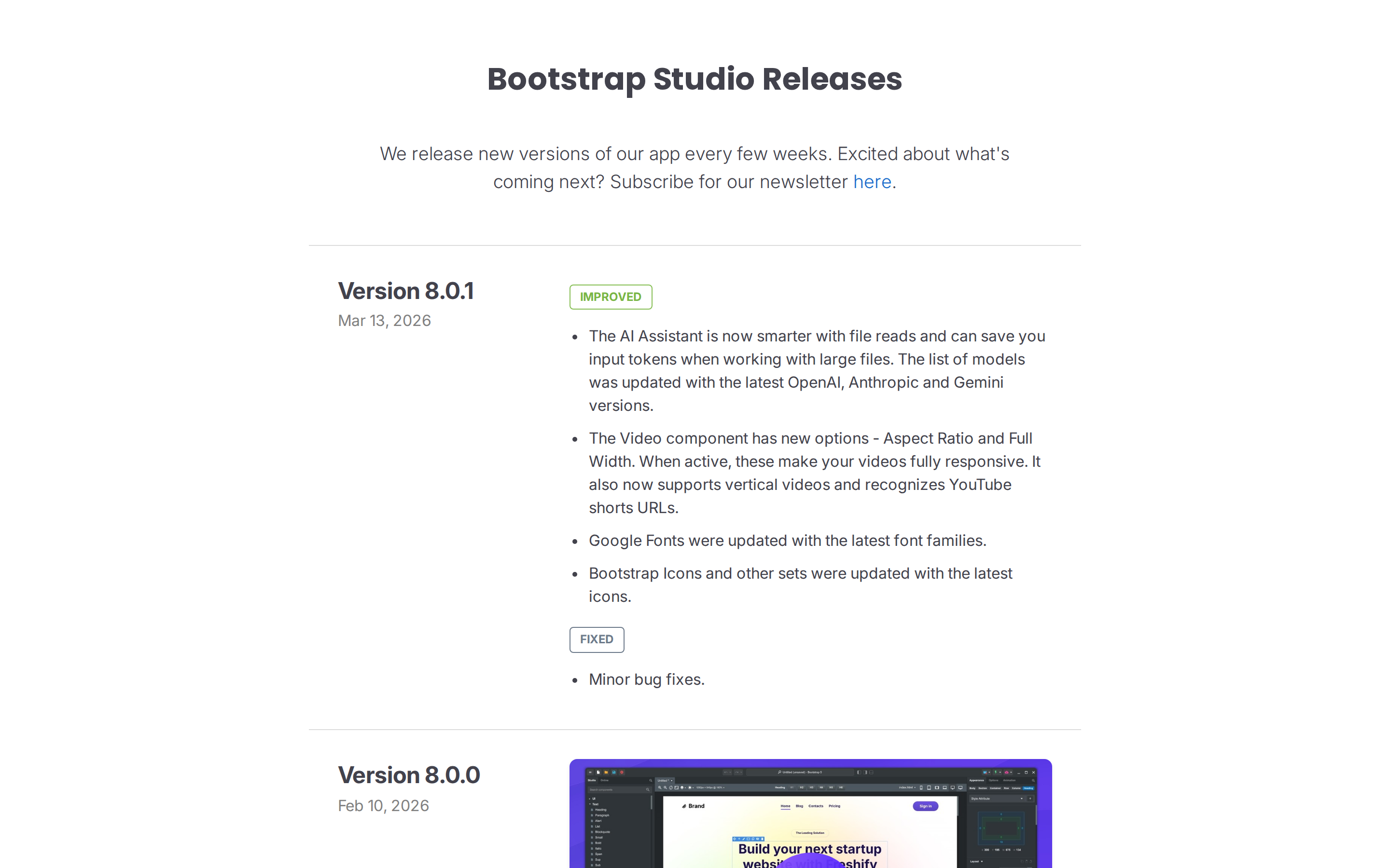Bootstrap Studio — changelog