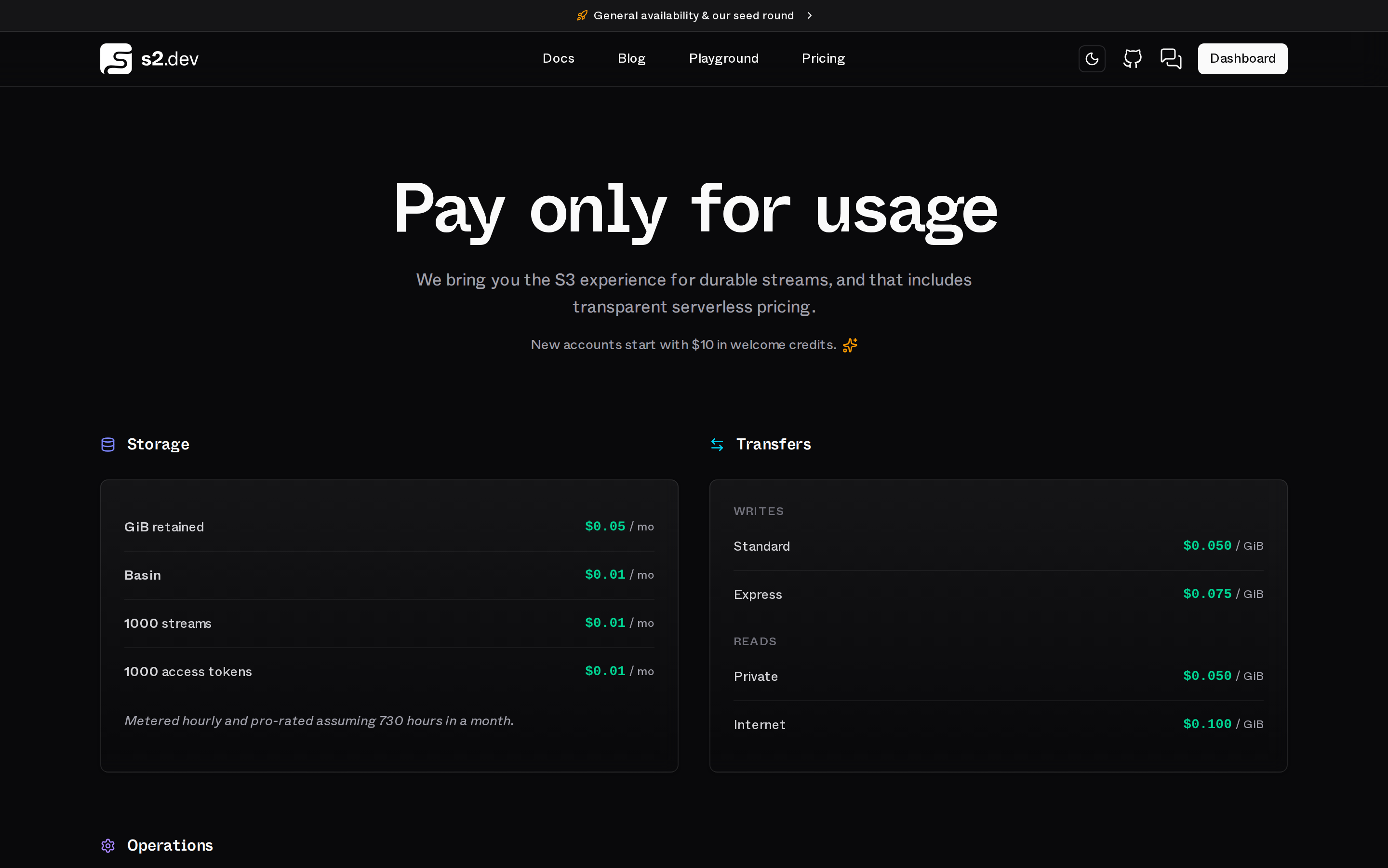 S2 — pricing