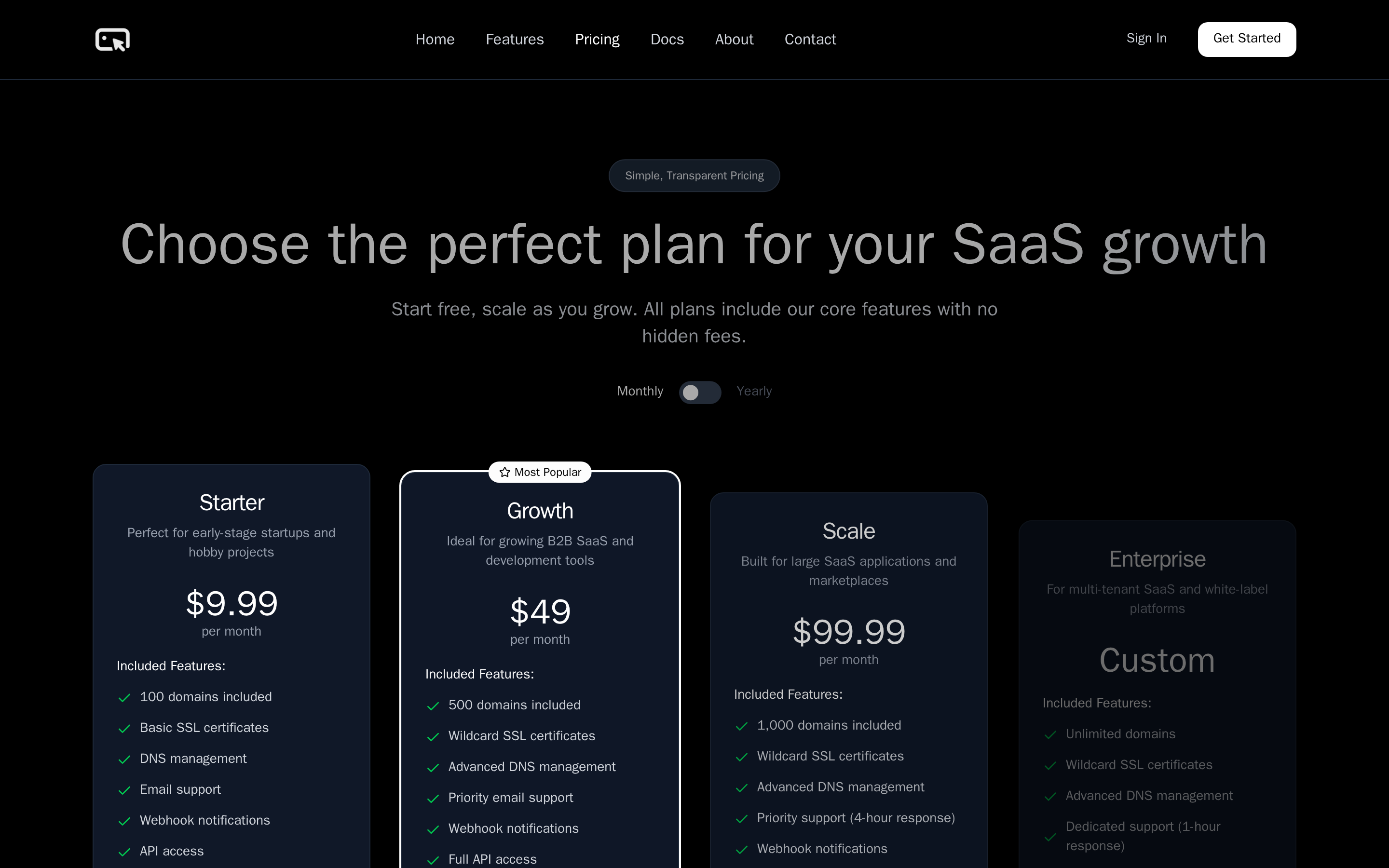 Domainly — pricing