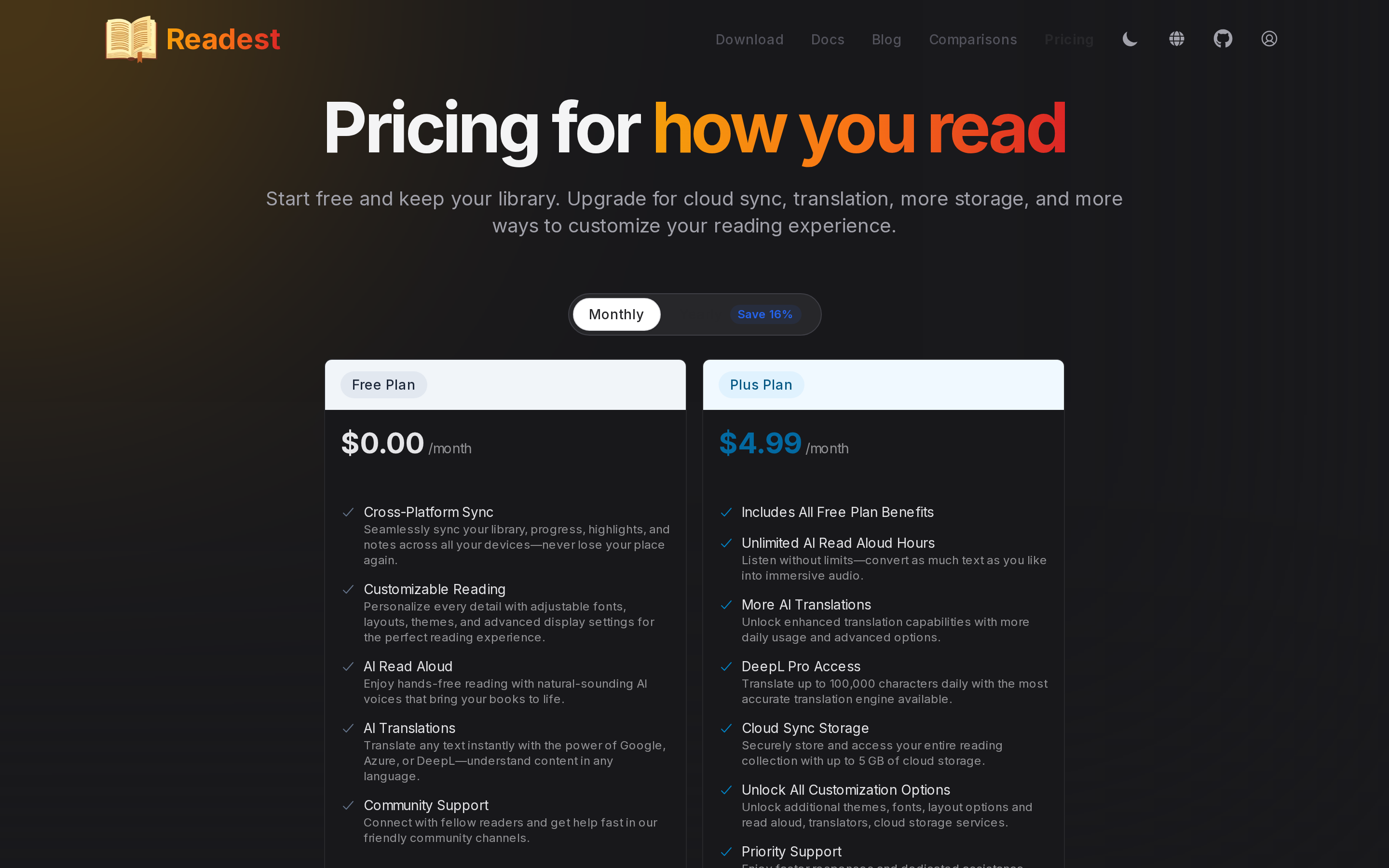 Readest — pricing