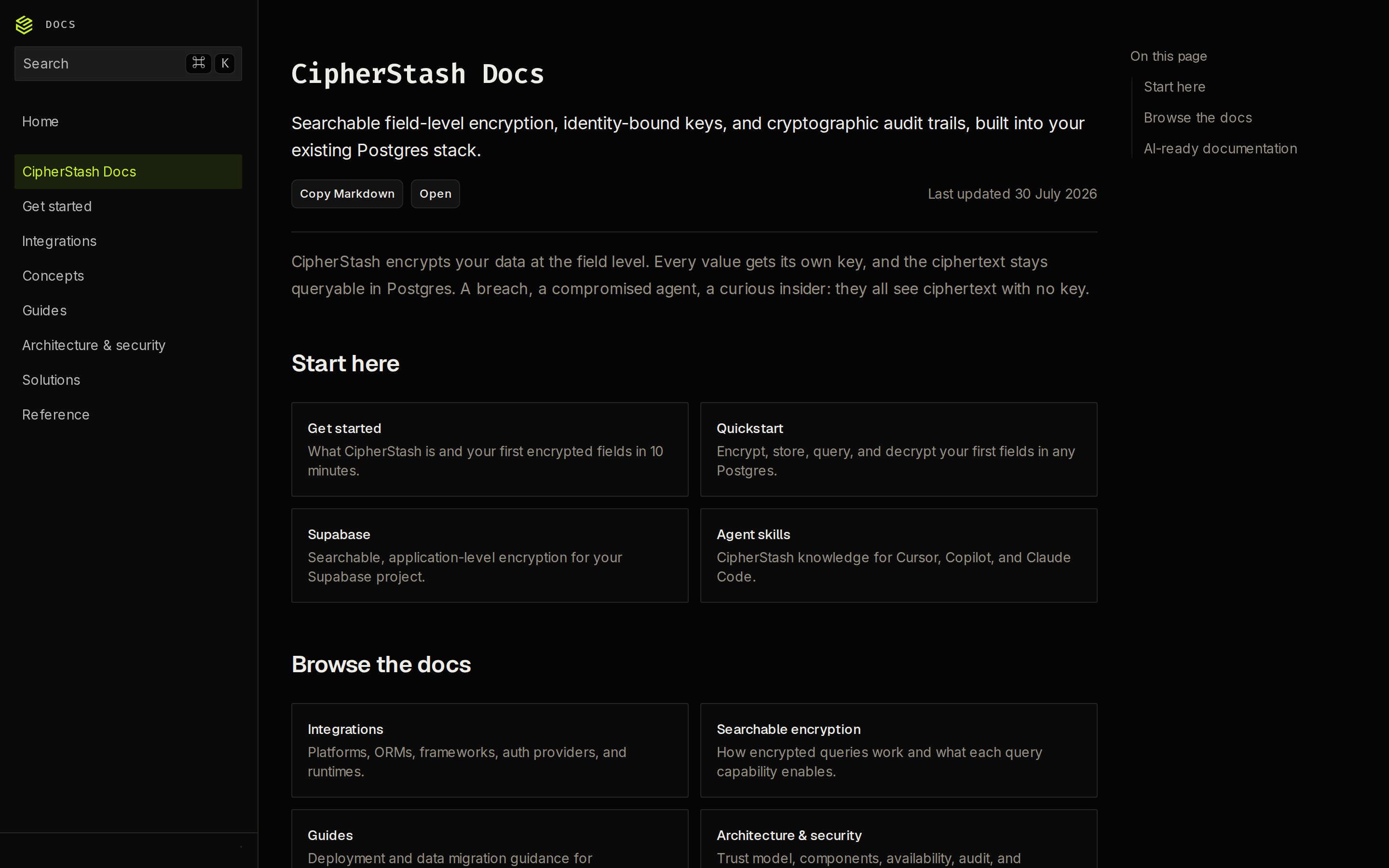 CipherStash — docs