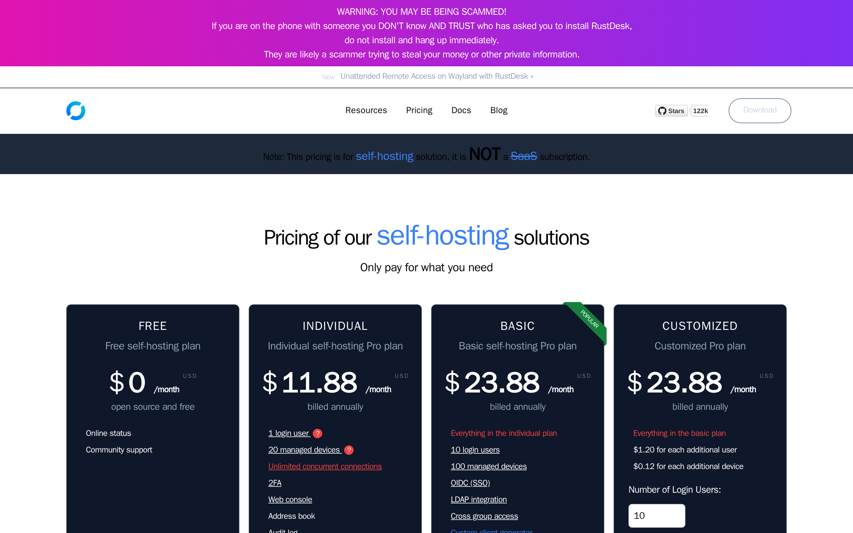 RustDesk — pricing