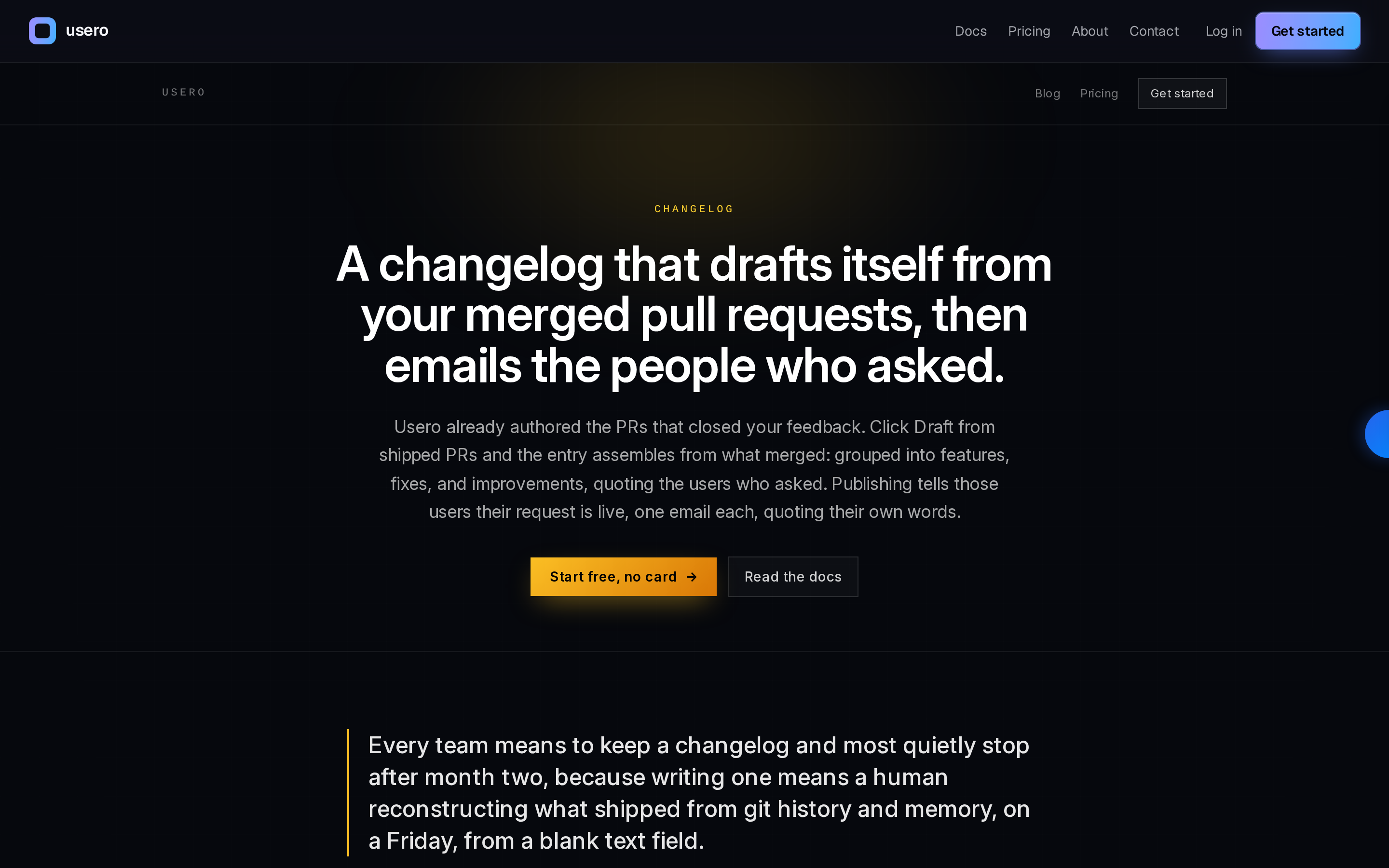 Usero — changelog