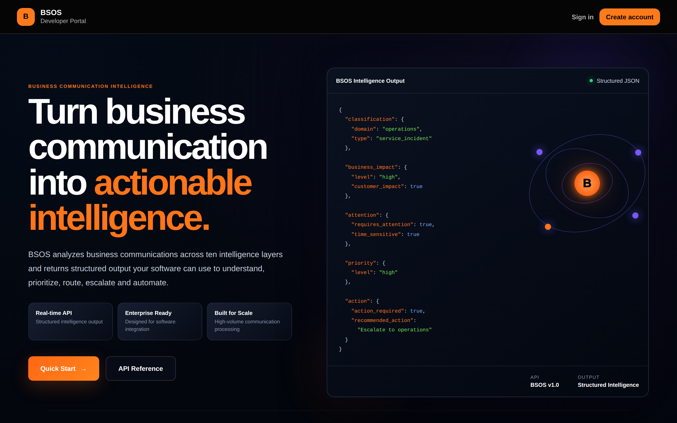 BSOS Developer Portal — hero