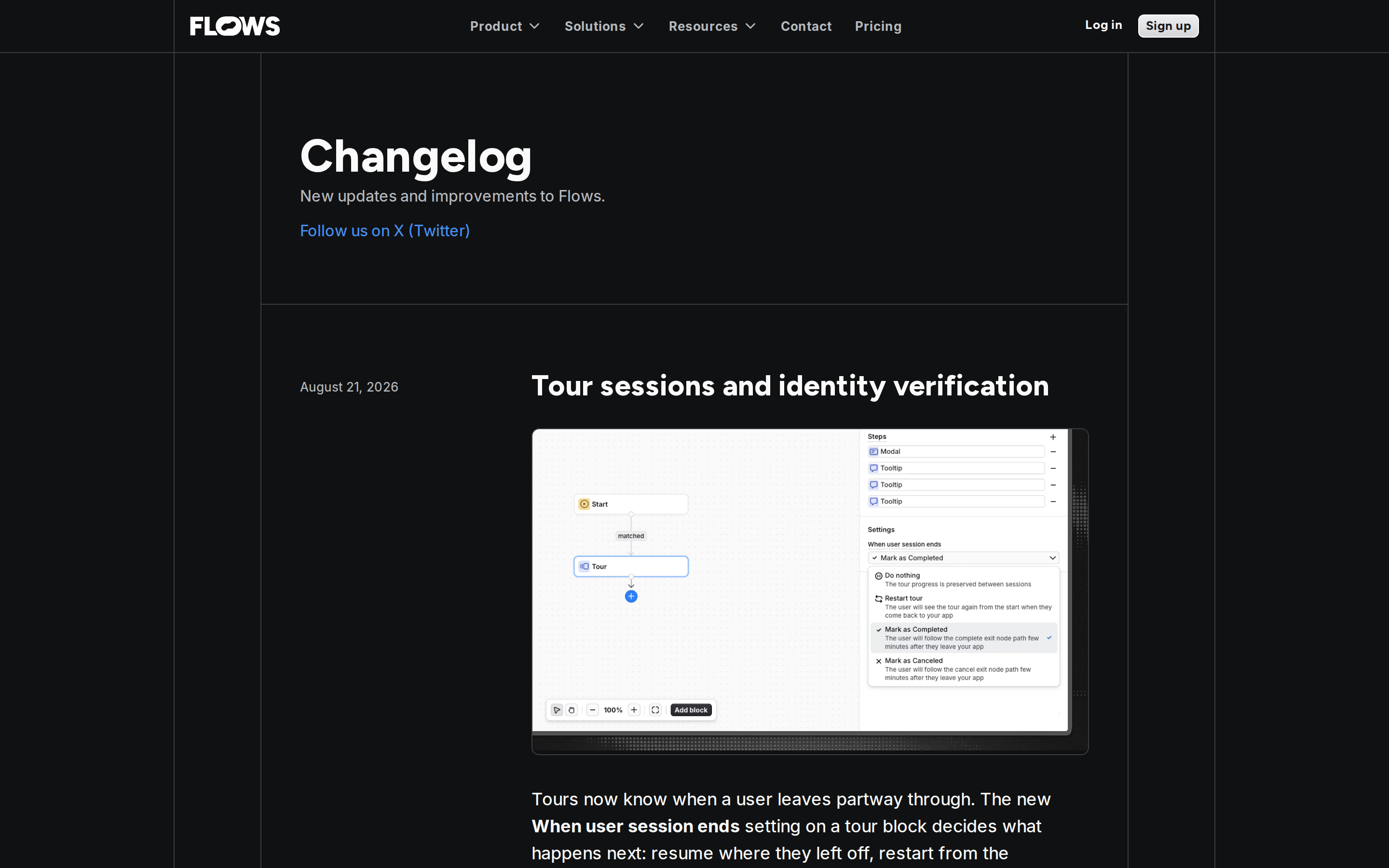 Flows — changelog