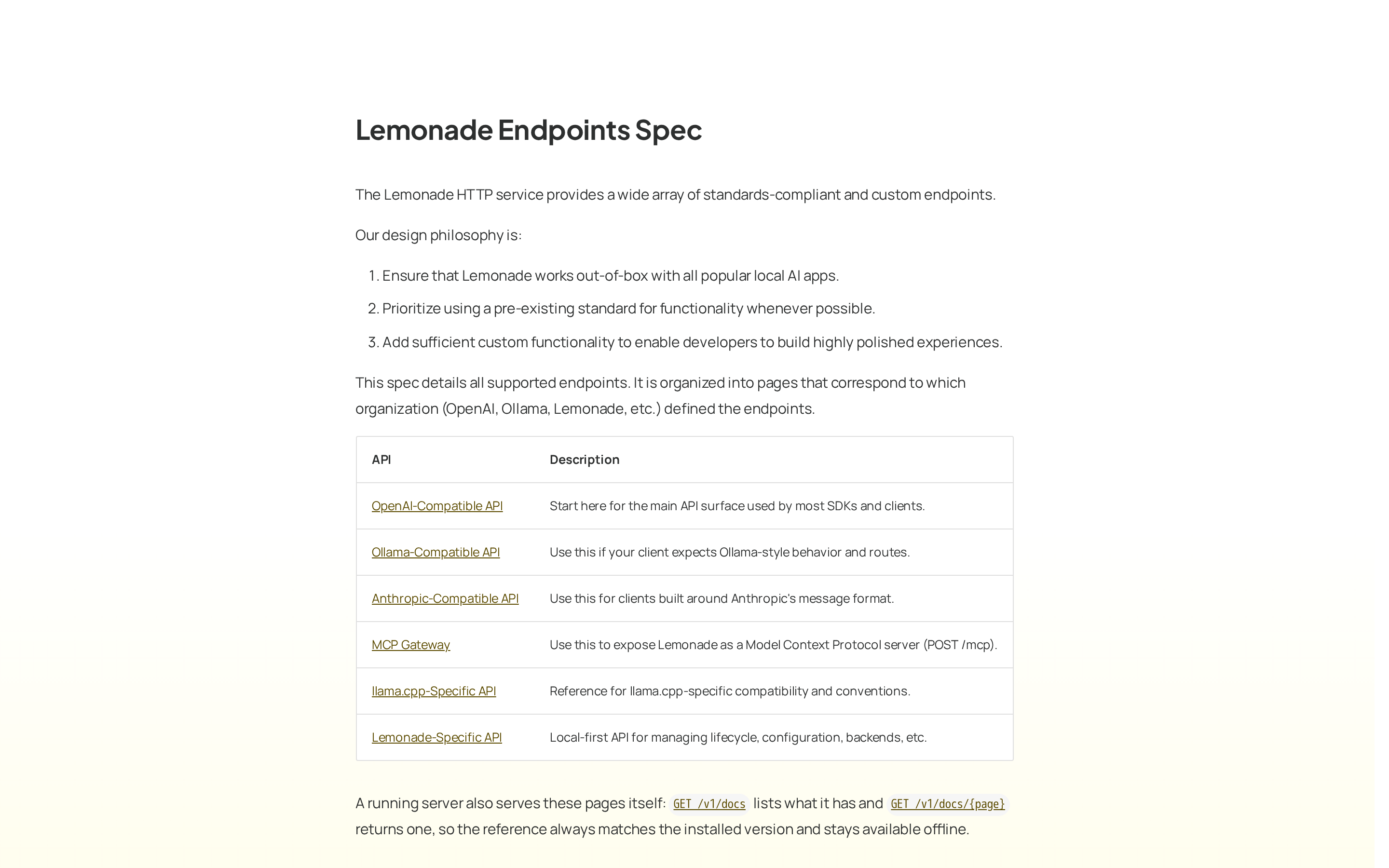 Lemonade — docs